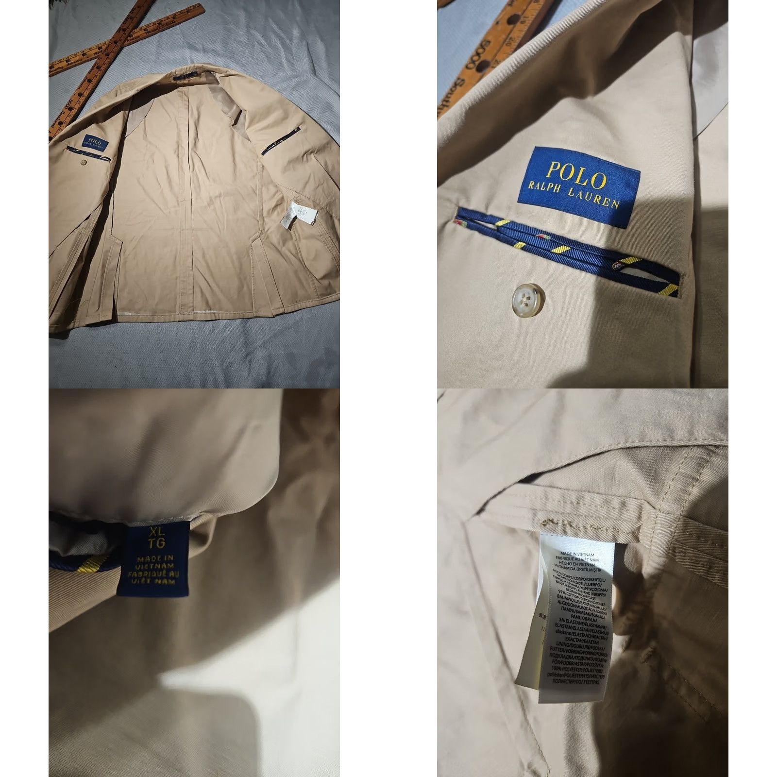 Ralph Lauren VINTAGE Polo Ralph Lauren Jacket Mens XL Beige Cotton Chino Blazer Unstructured Preppy Size US XL / EU 56 / 4 - 8 Thumbnail