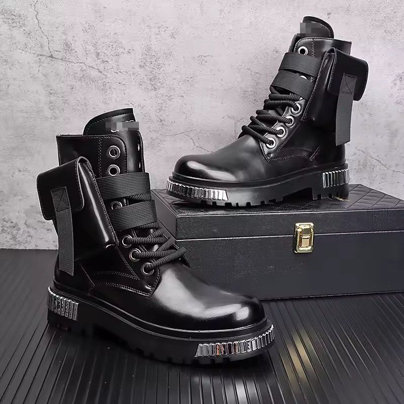 Japanese Brand Industrial Combat Boots - Split Leather with Tactical Pouch Size US 7 / EU 40 - 6 Thumbnail