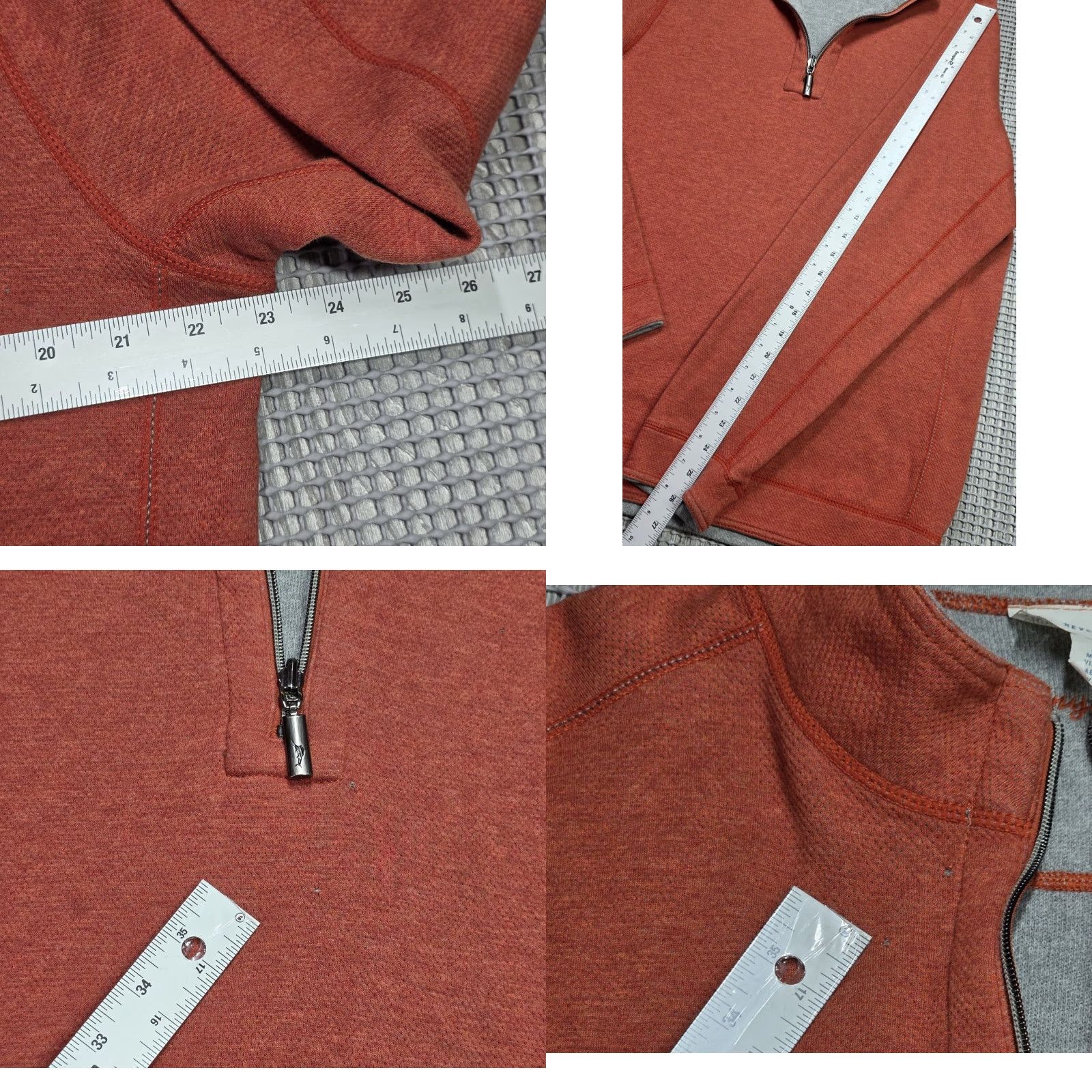 Tommy Bahama Tommy Bahama Sweater Men L Red/Gray Pullover 1/4 Zip Reversible Sweatshirt Size US L / EU 52-54 / 3 - 10 Thumbnail