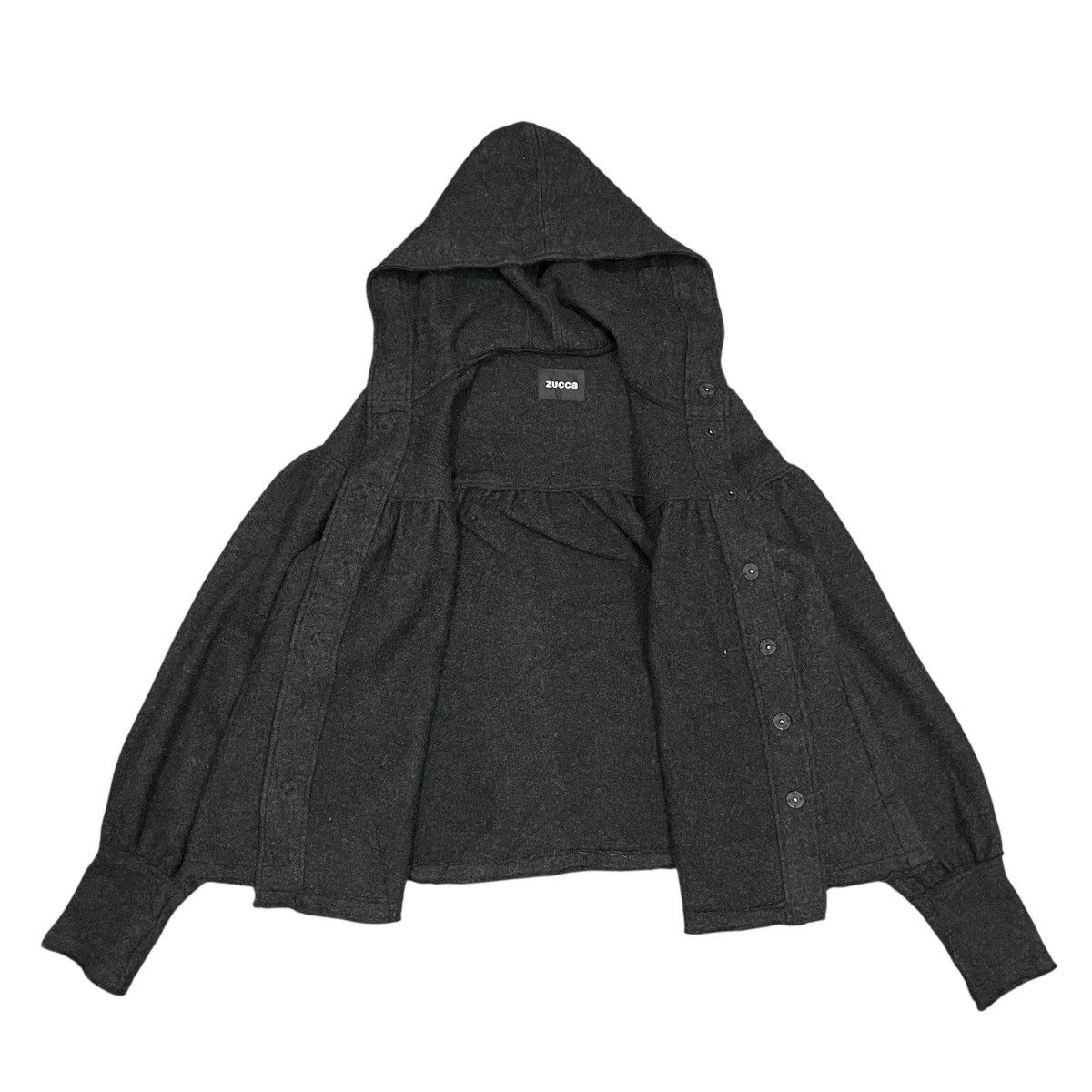 Zucca Zucca Issey Miyake Snap Button Wool Hoodie Size M / US 6-8 / IT 42-44 - 3 Thumbnail