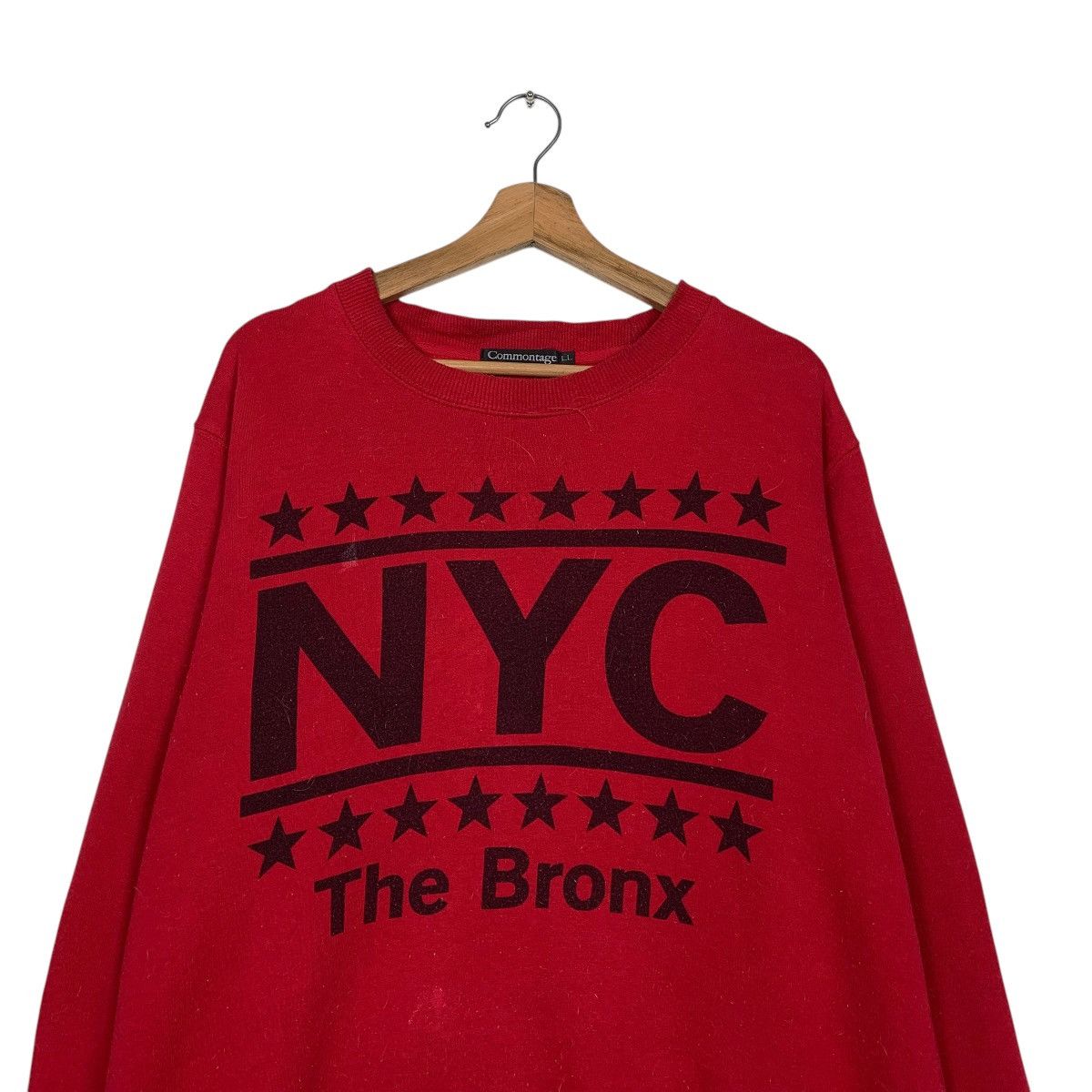 Japanese Brand NYC The Bronx Red Crewneck Sweatshirt Size US L / EU 52-54 / 3 - 2 Thumbnail