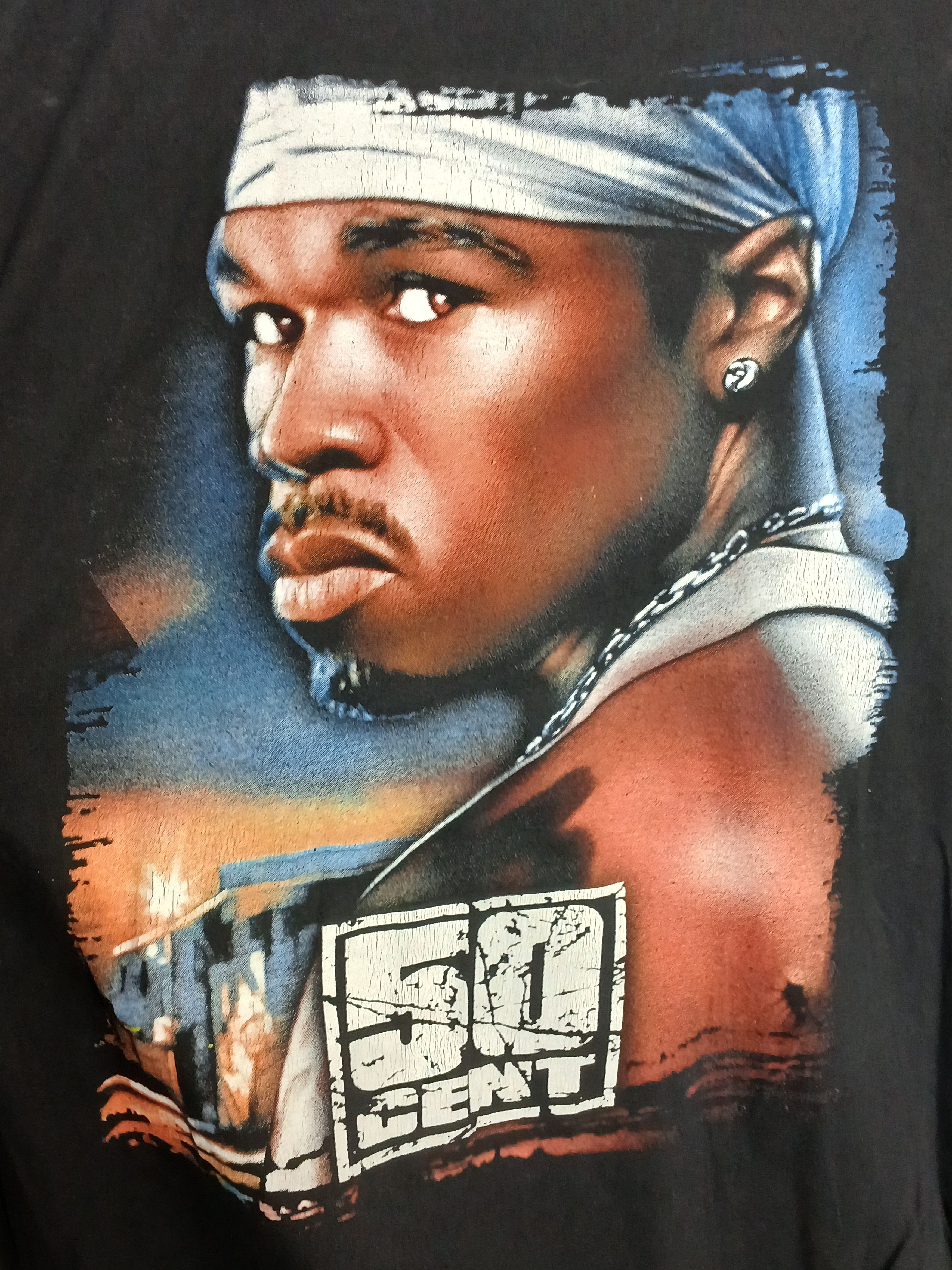 50 Cent × Rap Tees × Vintage 50 Cent T-Shirt Size US XL / EU 56 / 4 - 3 Thumbnail