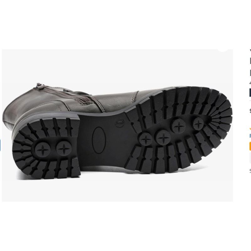 The Unbranded Brand Mid Calf Motorcycle Combat Riding Military boots SIZE 9 Size US 9 / IT 39 - 6 Thumbnail