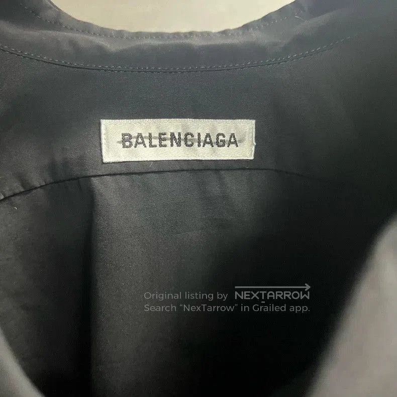 Balenciaga Balenciaga Black Logo Print Long Sleeve Shirt. Size US XS / EU 42 / 0 - 3 Thumbnail