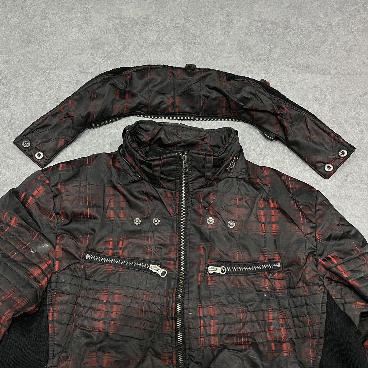 14th Addiction 2000s SEMANTIC DESIGN PLAID BONO JACKET Size US L / EU 52-54 / 3 - 12 Thumbnail