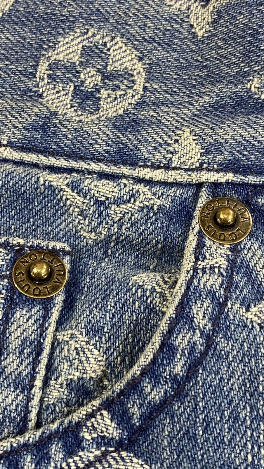 Louis Vuitton × Supreme Louis Vuitton X SUPREME Denim Jeans 27 blue monogram Size US 27 - 14 Thumbnail