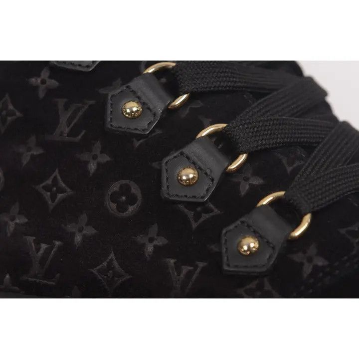 Louis Vuitton Louis Vuitton Black Suede High-Top Sneakers -2508 Size US 6.5 / EU 39-40 - 5 Thumbnail