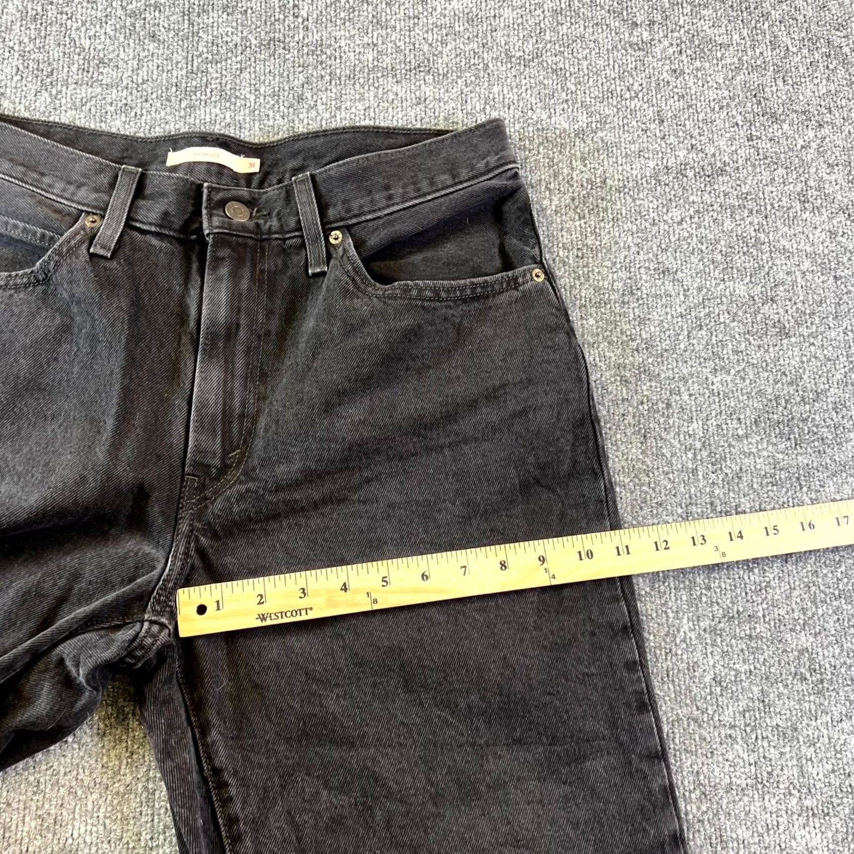 Levi's Levi's 94 Baggy Jeans Women's 31 Gray Denim Cotton Mid Rise Straight Leg Zip Fly Jeans Womens 31 Gray Size 24" / US 00 / IT 34 - 5 Thumbnail
