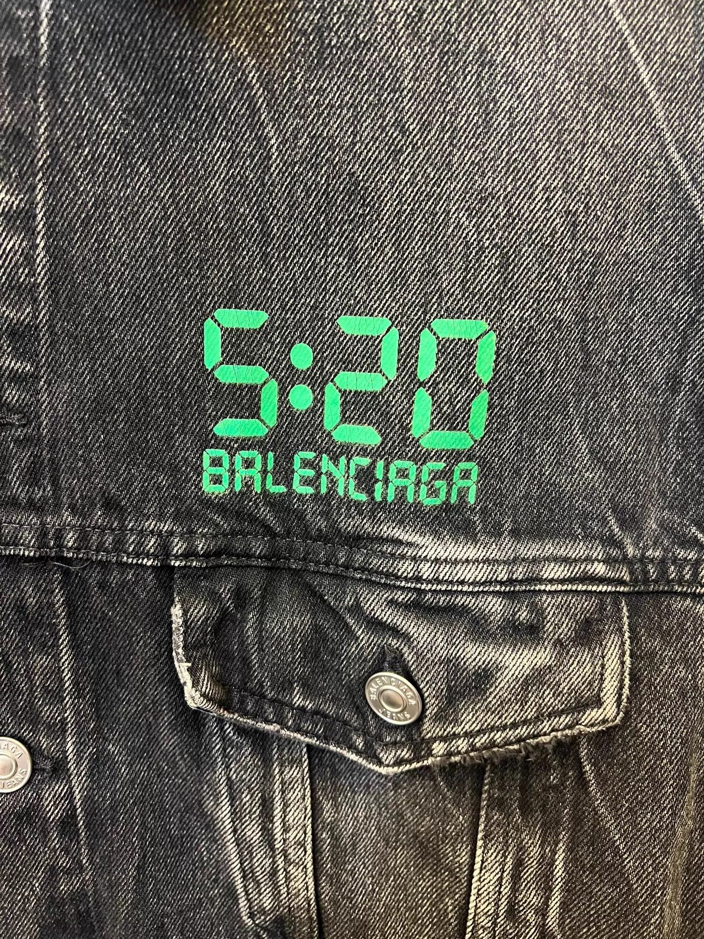 Balenciaga Balenciaga 5:20 Capsule Denim Jacket Black & Gray XS Size US XS / EU 42 / 0 - 4 Thumbnail