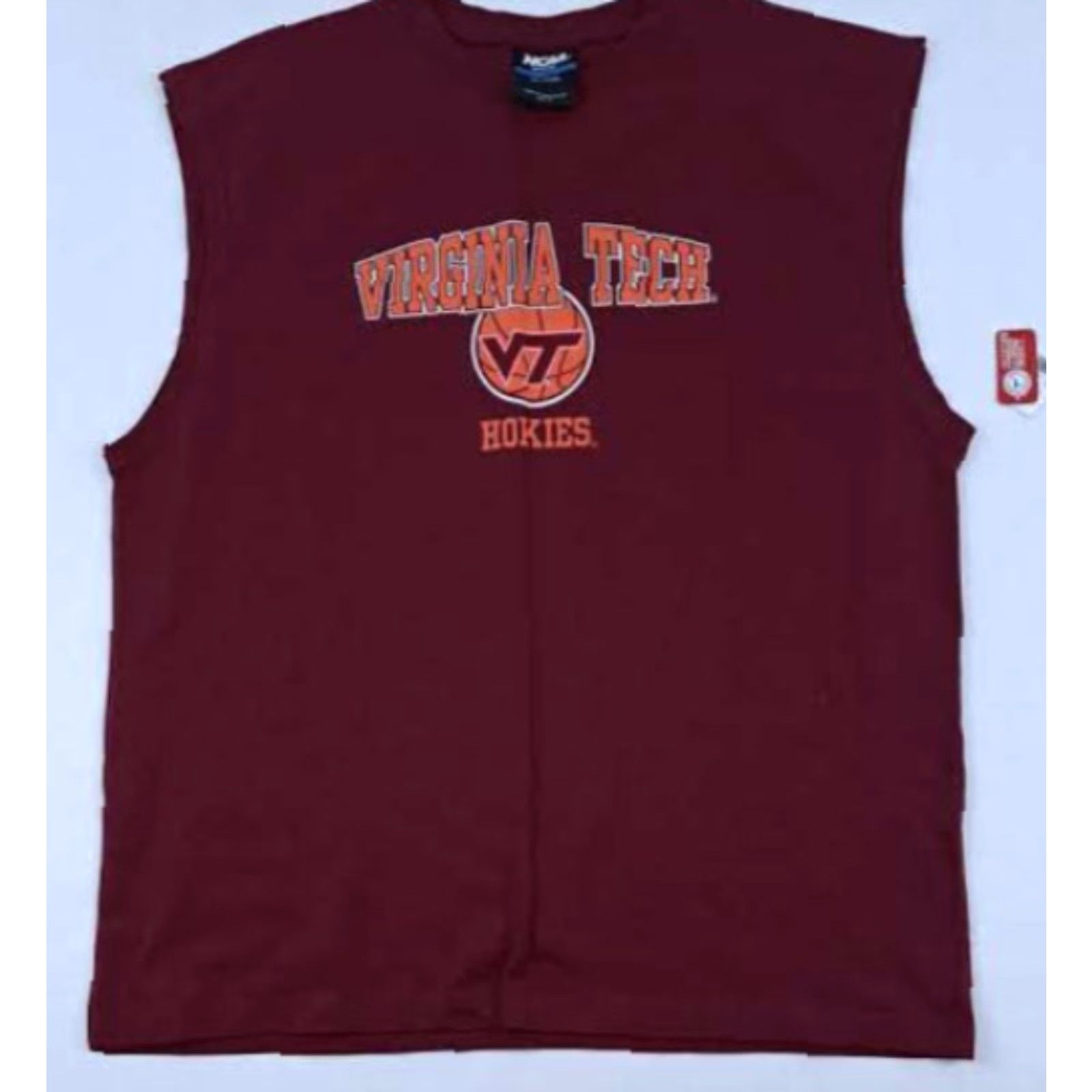 NCAA Virginia Tech Hokies Tank Top NWT NCAA XL Men's Burgundy Sleeveless T-Shirt Houston? Size US XL / EU 56 / 4 - 2 Thumbnail