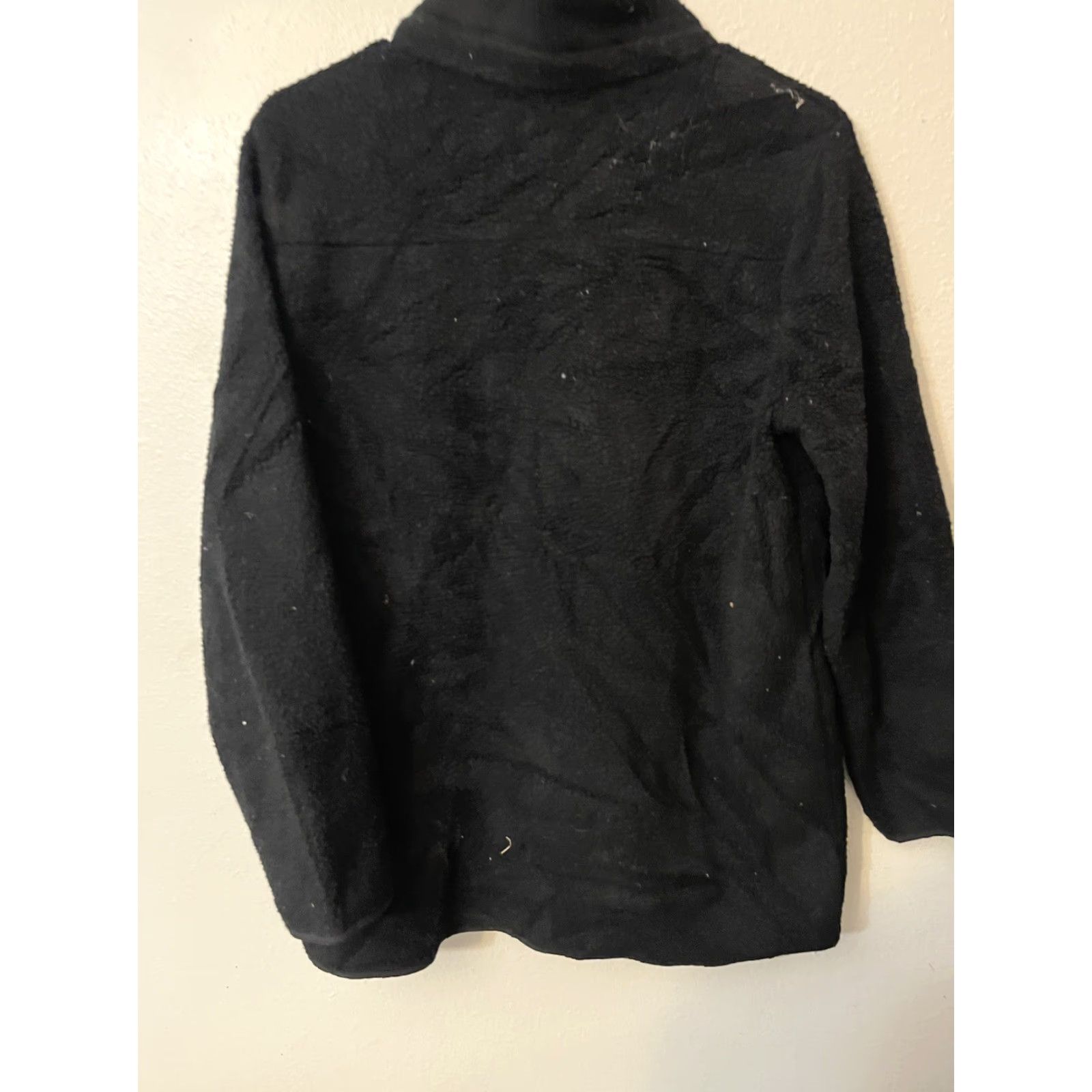 J.Crew J. Crew Coat P Piped Sherpa BC819 PM Black Button Coat, Pocket, Fleece, Cotton, Polyester Lining, Petite Women, Fall Winter, Casual, Basic Jacket Size M / US 6-8 / IT 42-44 - 2 Thumbnail