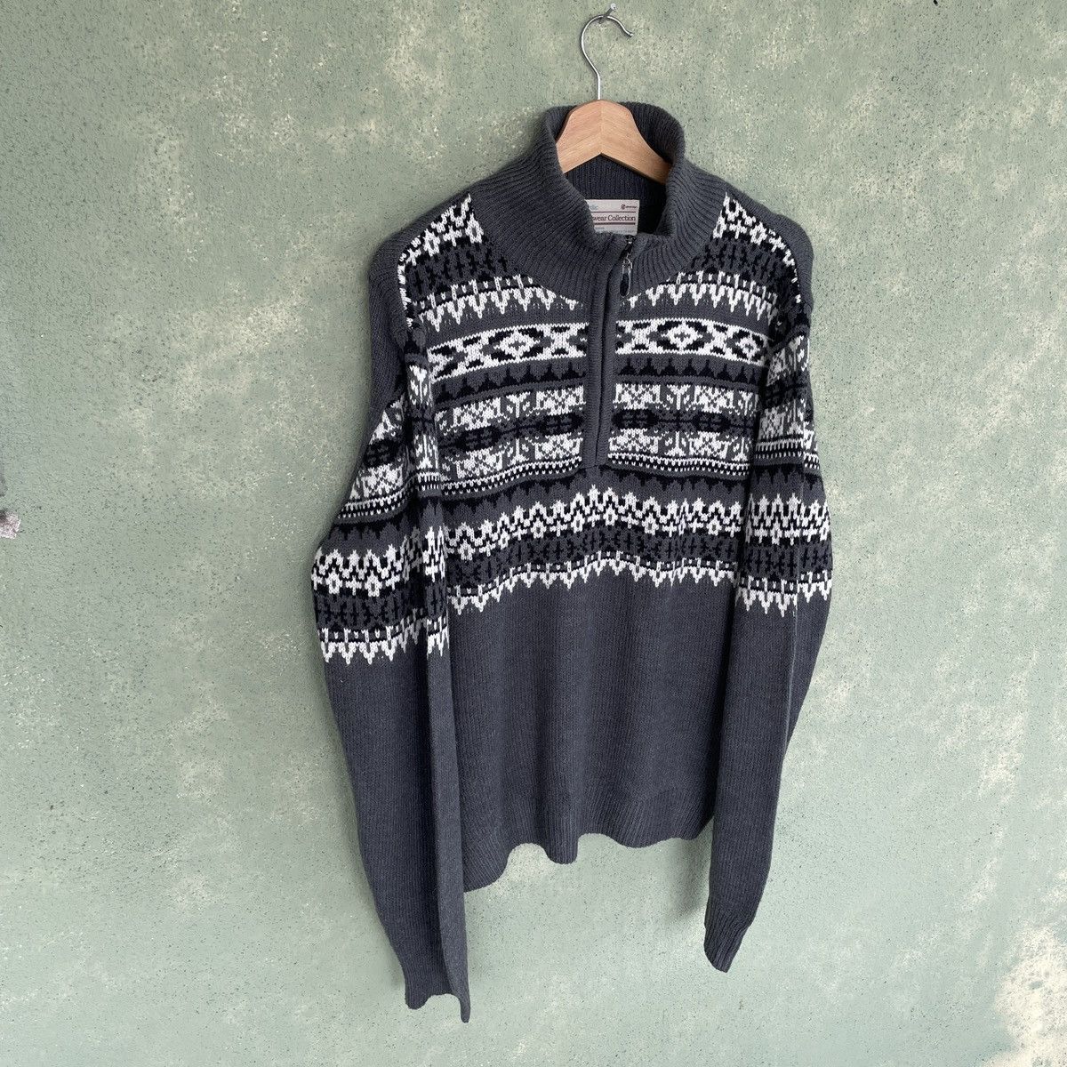 Homespun Knitwear × Japanese Brand Vintage Japanese HalfZip Knitwear Sweater Jumper Size US L / EU 52-54 / 3 - 2 Thumbnail