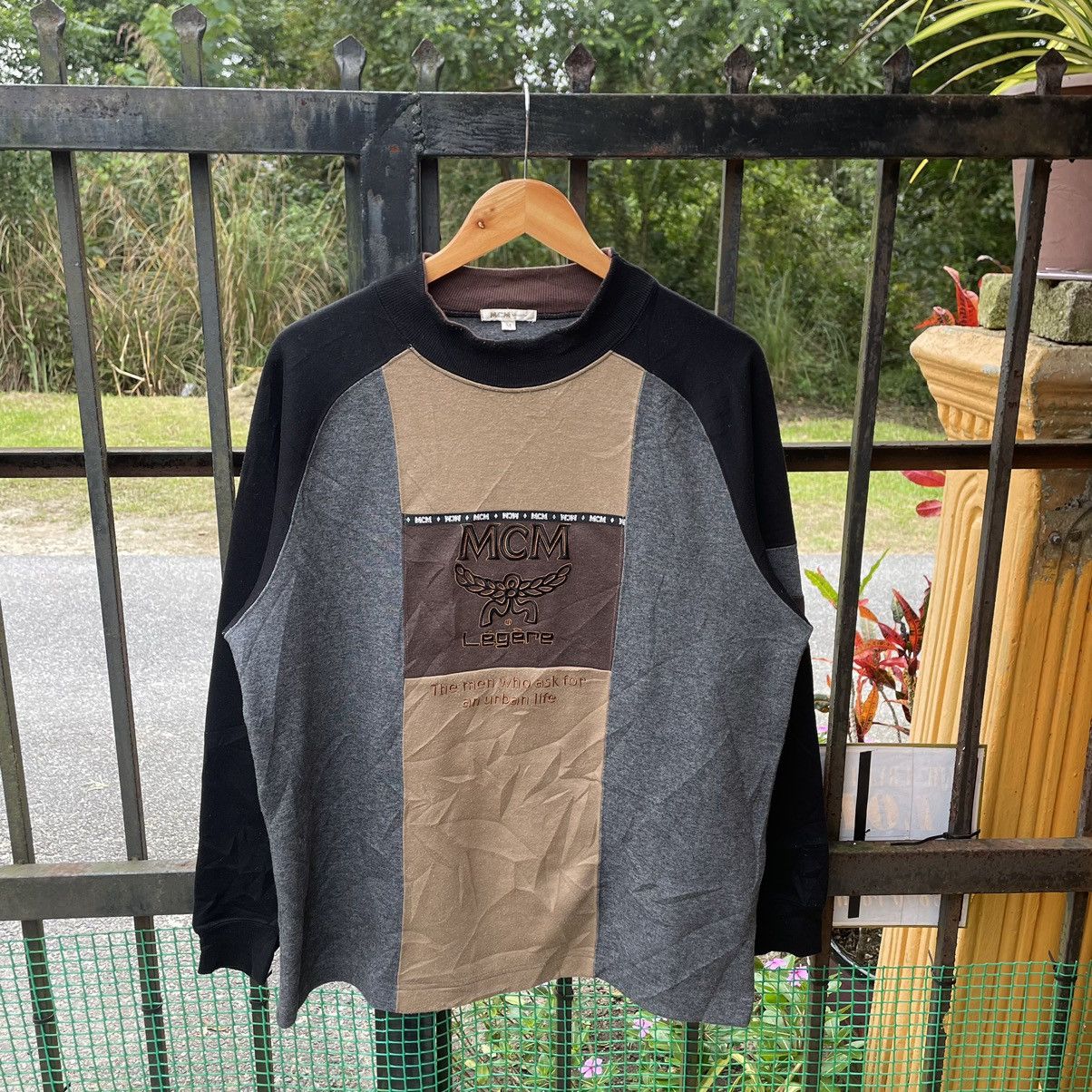MCM × Vintage 🔥Vintage MCM Embroidered Big Logo Spellout Sweatshirts Size US M / EU 48-50 / 2 - 1 Thumbnail
