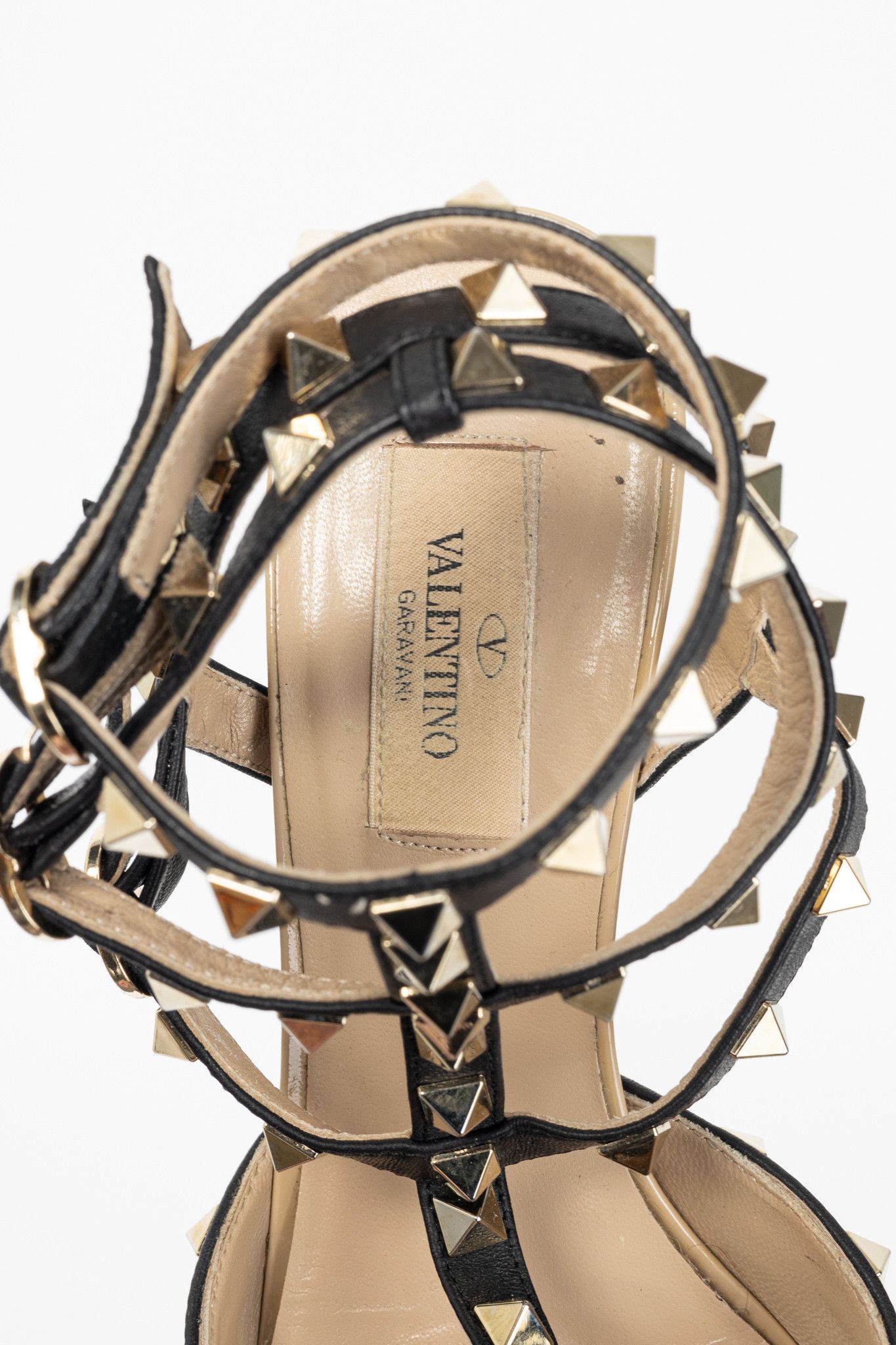 Valentino Valentino Garavani Rockstud 65 Patent Leather Caged Heels Size US 7.5 / IT 37.5 - 10 Thumbnail
