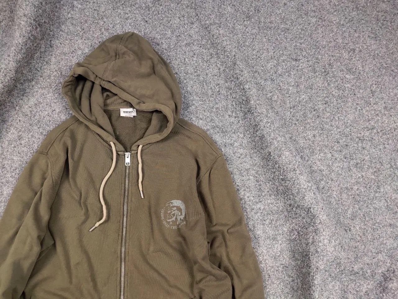 Diesel Vintage Diesel Military Logo Green Zip Hoodie Y2K Style Size US L / EU 52-54 / 3 - 1 Thumbnail