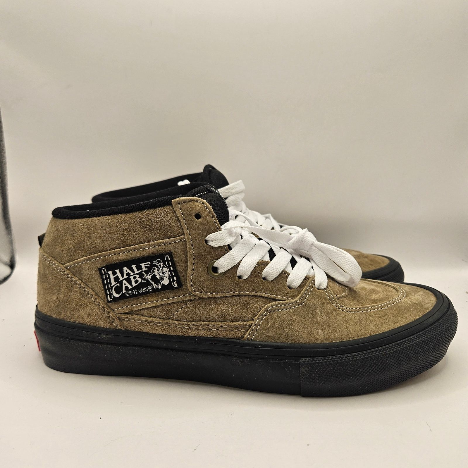 Vans VANS MEN'S 7.5 RARE SKATE HALF CAB PIG SUEDE OLIVE BLACK Size US 7.5 / EU 40-41 - 4 Thumbnail