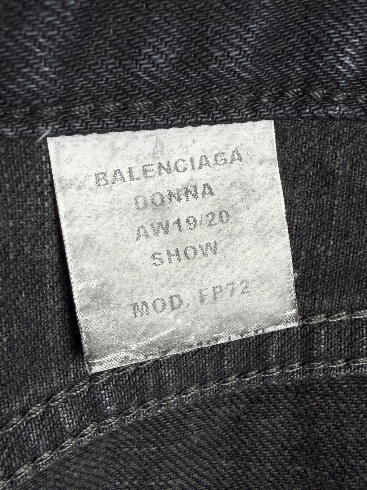 Balenciaga AW19 Balenciaga Sample Black Dyed Bootcut Flared Denim Jeans Size US 29 - 8 Thumbnail