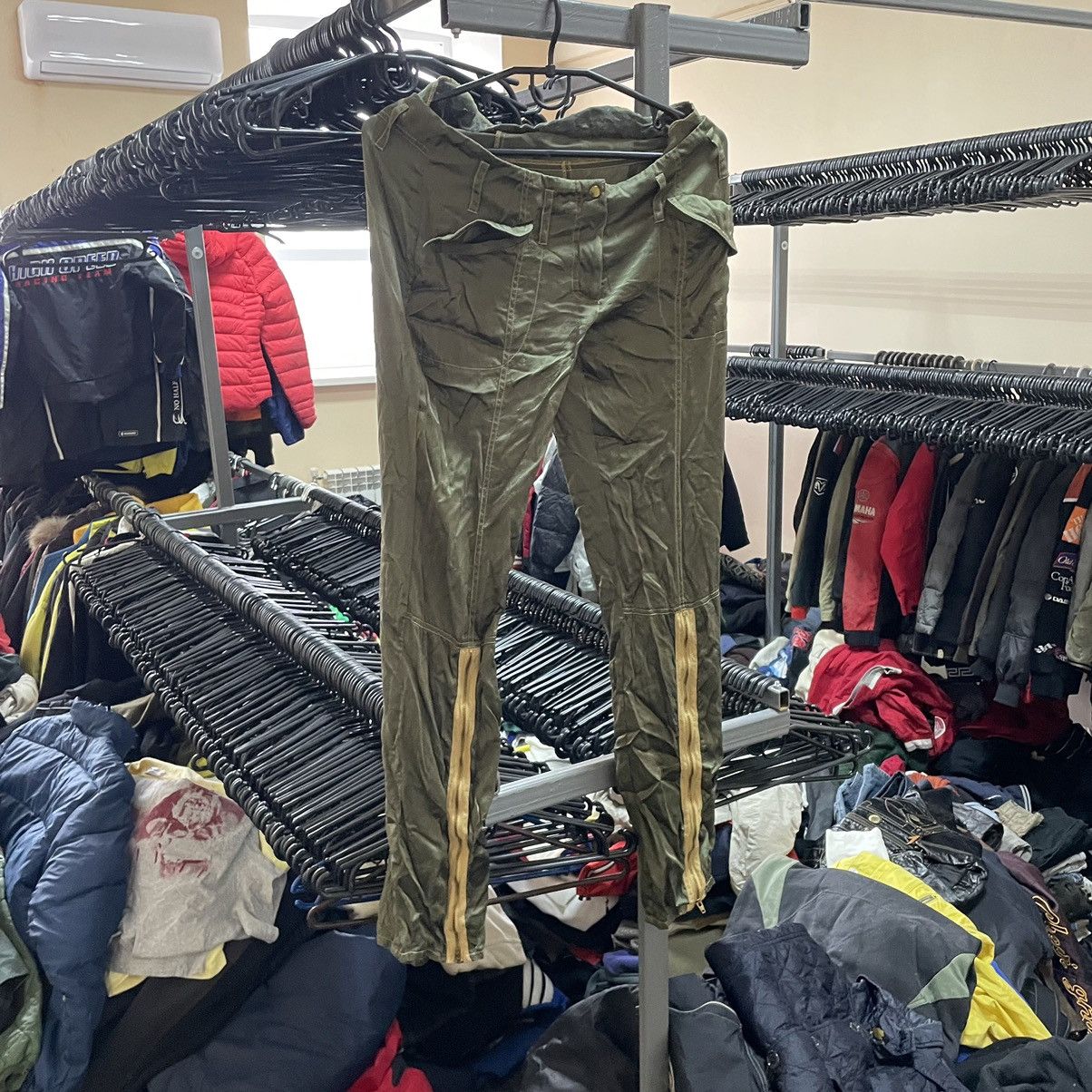 If Six Was Nine × Vintage 90s silk khaki joggers chrome jog balncia Marithe Lace pants Size 24" / US 00 / IT 34 - 1 Thumbnail