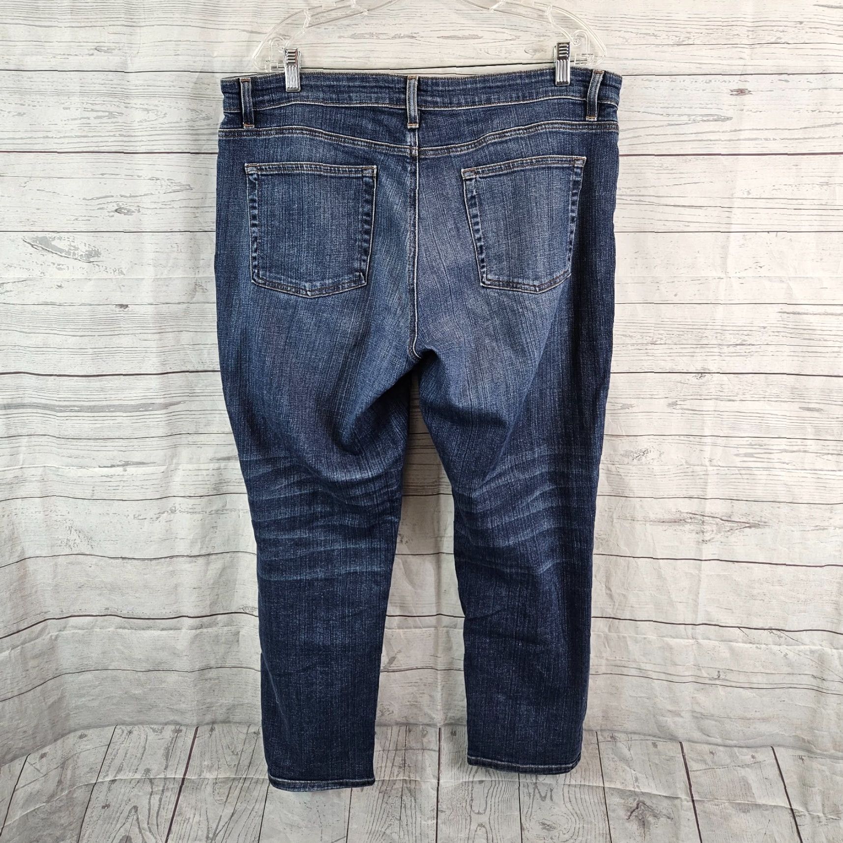 Eileen Fisher Eileen Fisher Womens Jeans Sz 14 Blue Mid Rise Straight Leg Cotton Size 36" / US 14 / IT 50 - 3 Thumbnail