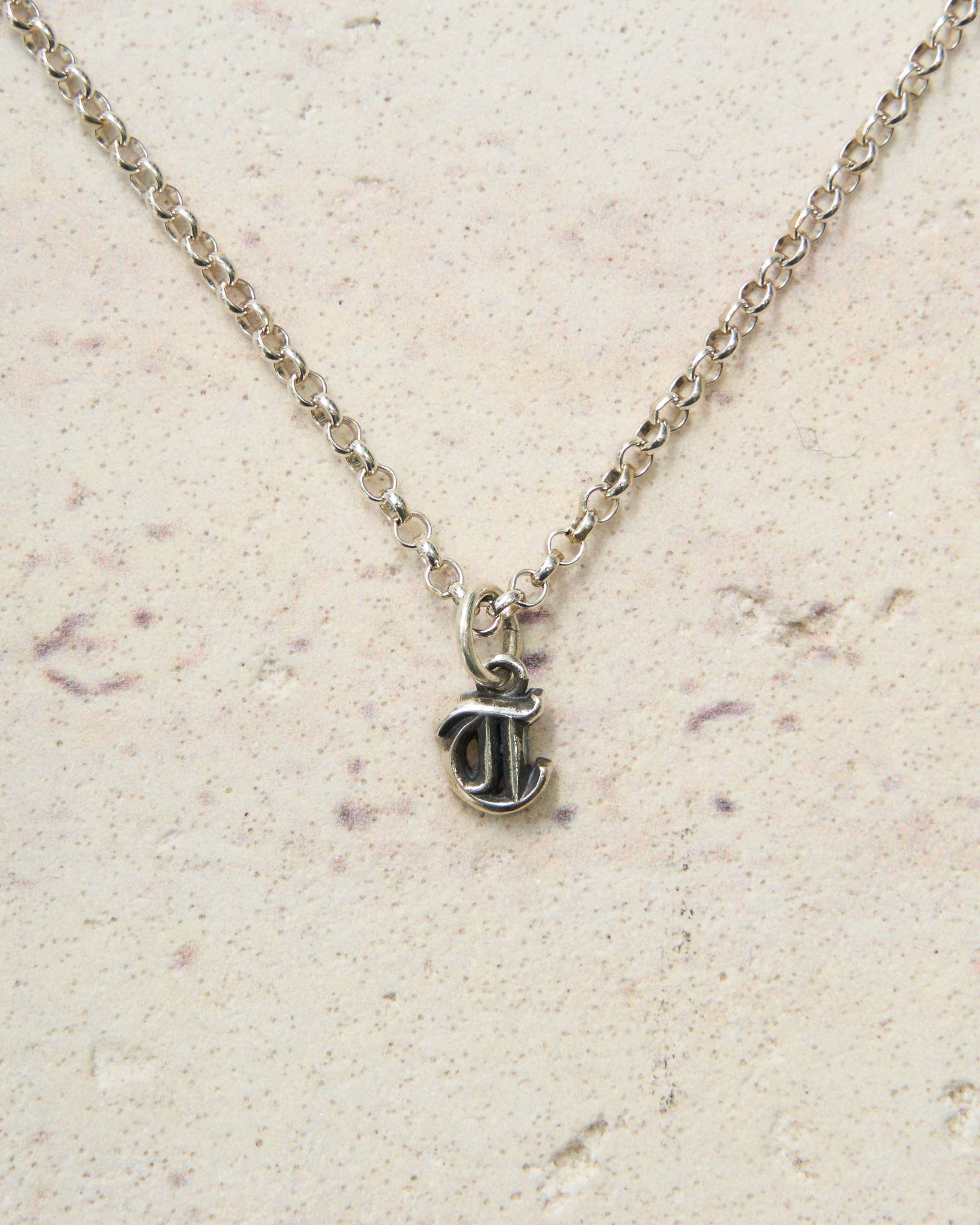 Chrome Hearts Mini Alphabet Letter T Charm silver