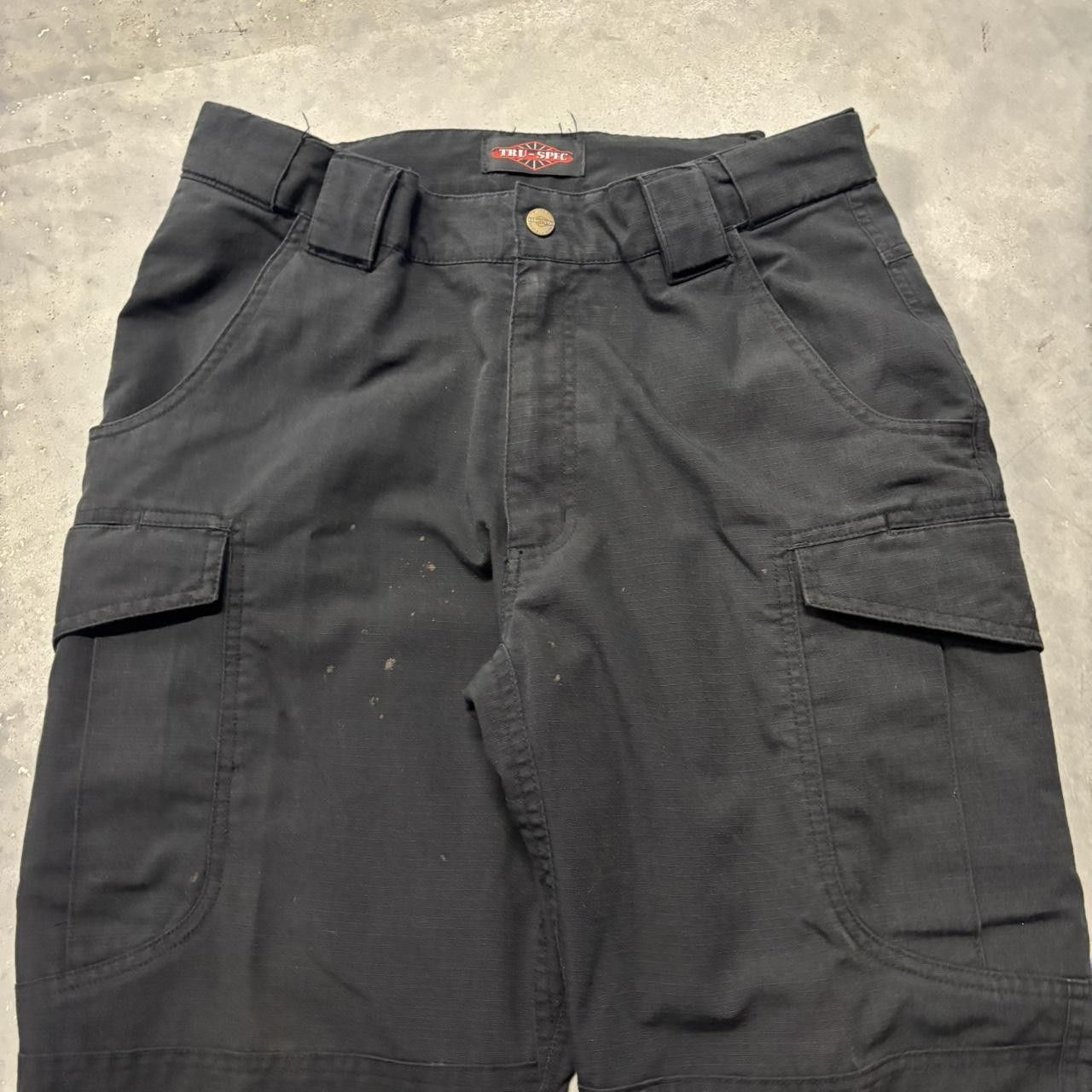 Japanese Brand × Vintage Crazy Vintage Y2K/2000s Baggy Black Streetwear Workwear Skater Cargo Pants! Size US 33 - 5 Thumbnail