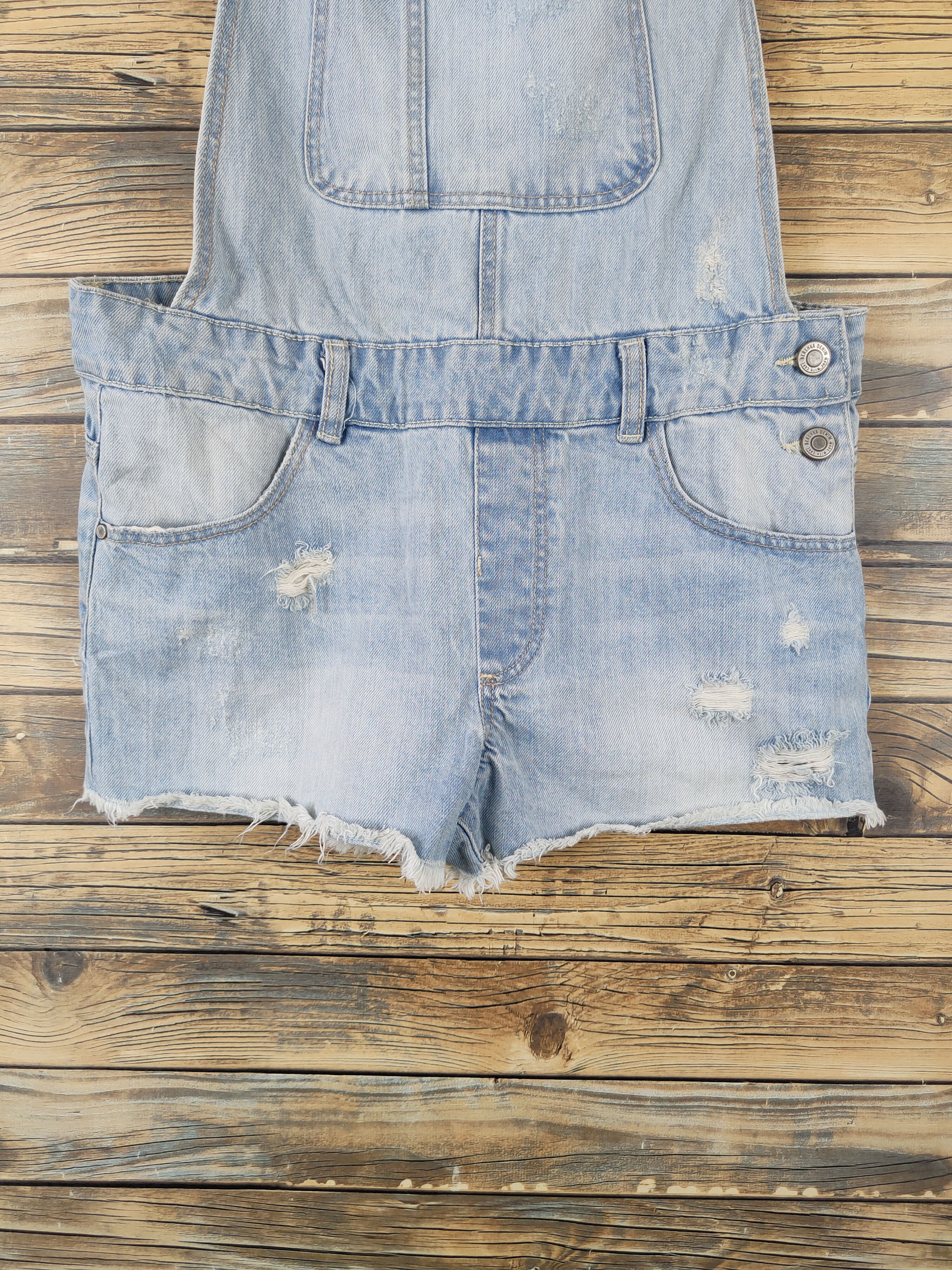 Bershka × Vintage Streetwear Vintage Bershka Blue Denim Shortall Jumpsuit Size 32" / US 10 / IT 46 - 5 Thumbnail