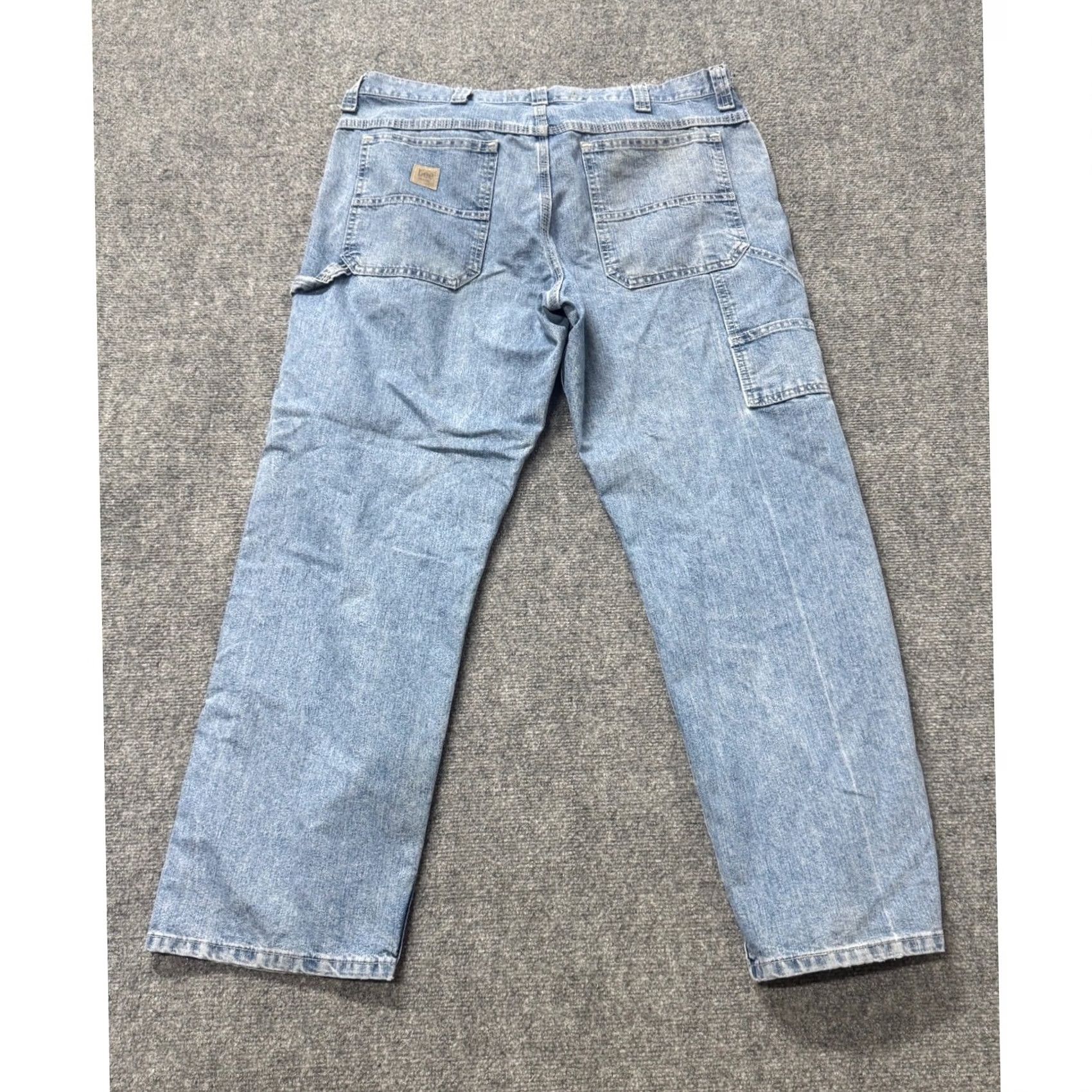 Lee Lee Jeans Carpenter Dungarees Cotton Blend Light Wash 36x30 Men Blue Regular Inseam 30 Stained Distressing, Lee, Jeans, Mens Size US 36 / EU 52 - 2 Thumbnail