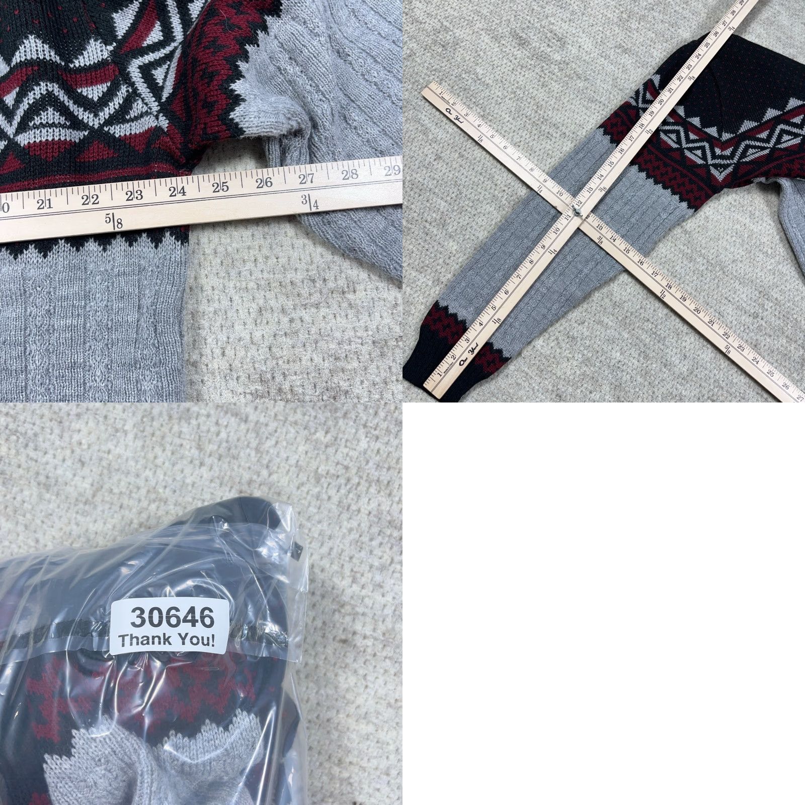 Vintage VINTAGE Rob Winter Geometric Grandpa Sweater Men M Gray Black Knit Pullover Long Sleeve 90s Hip Hop Retro Designer Cosby Size US M / EU 48-50 / 2 - 8 Thumbnail