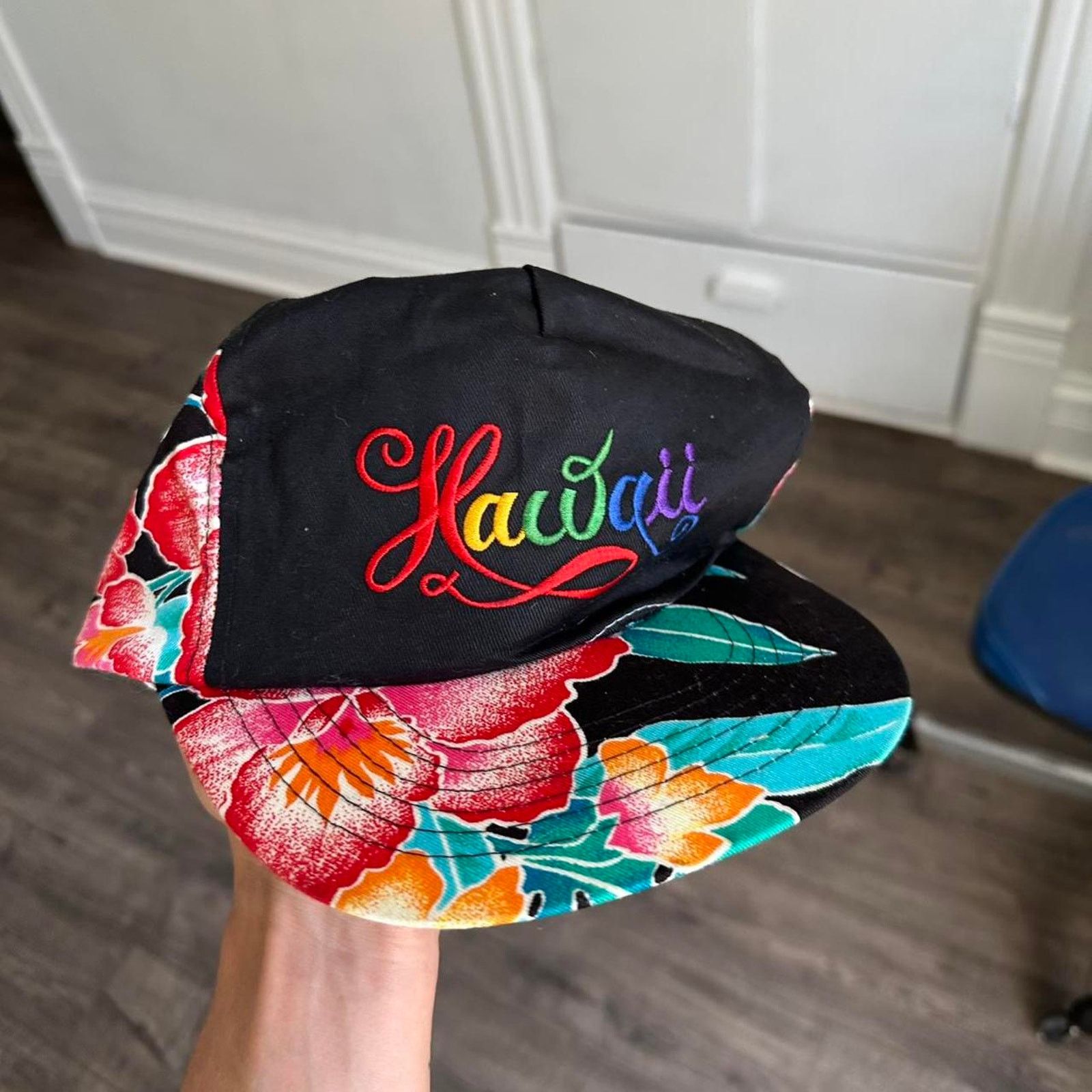 Vintage Vintage 80s Retro Hawaiian Floral Hawaii Trucker Hat Cap Size ONE SIZE - 4 Thumbnail