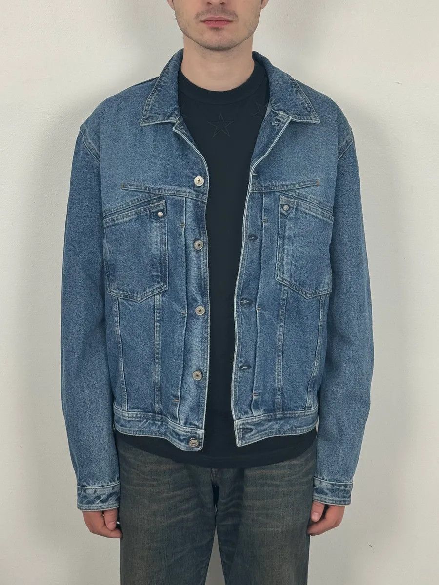 Marithe + Francois Girbaud 1990s Marithé + François Girbaud Blue Structured Denim Jacket Size US M / EU 48-50 / 2 - 2 Thumbnail