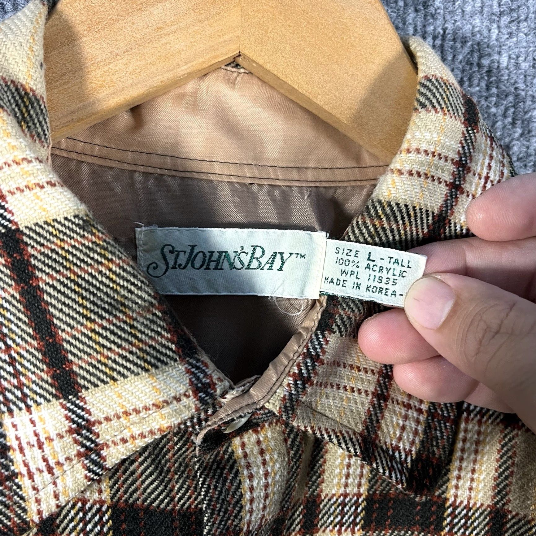 Vintage VINTAGE St John’s Bay Men’s L Brown Plaid Button-Up Flannel Shirt 90s Size US L / EU 52-54 / 3 - 3 Thumbnail