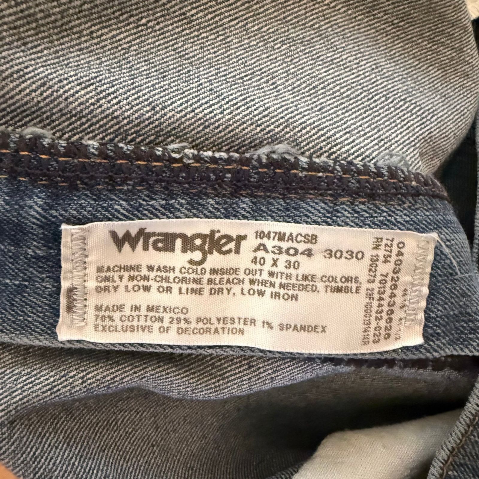 Wrangler Wrangler Men's Jeans Blue Denim Advanced Comfort Size 40x30 Size US 40 / EU 56 - 7 Thumbnail