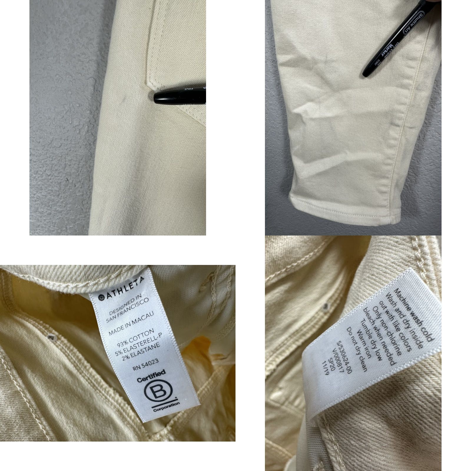 Athleta Athleta Women's Jeans Vanilla High Rise Tapered Cotton Size 10, 29in Inseam, Light Wash, Regular Rise, 32x29, Vintage? Size 32" / US 10 / IT 46 - 8 Thumbnail