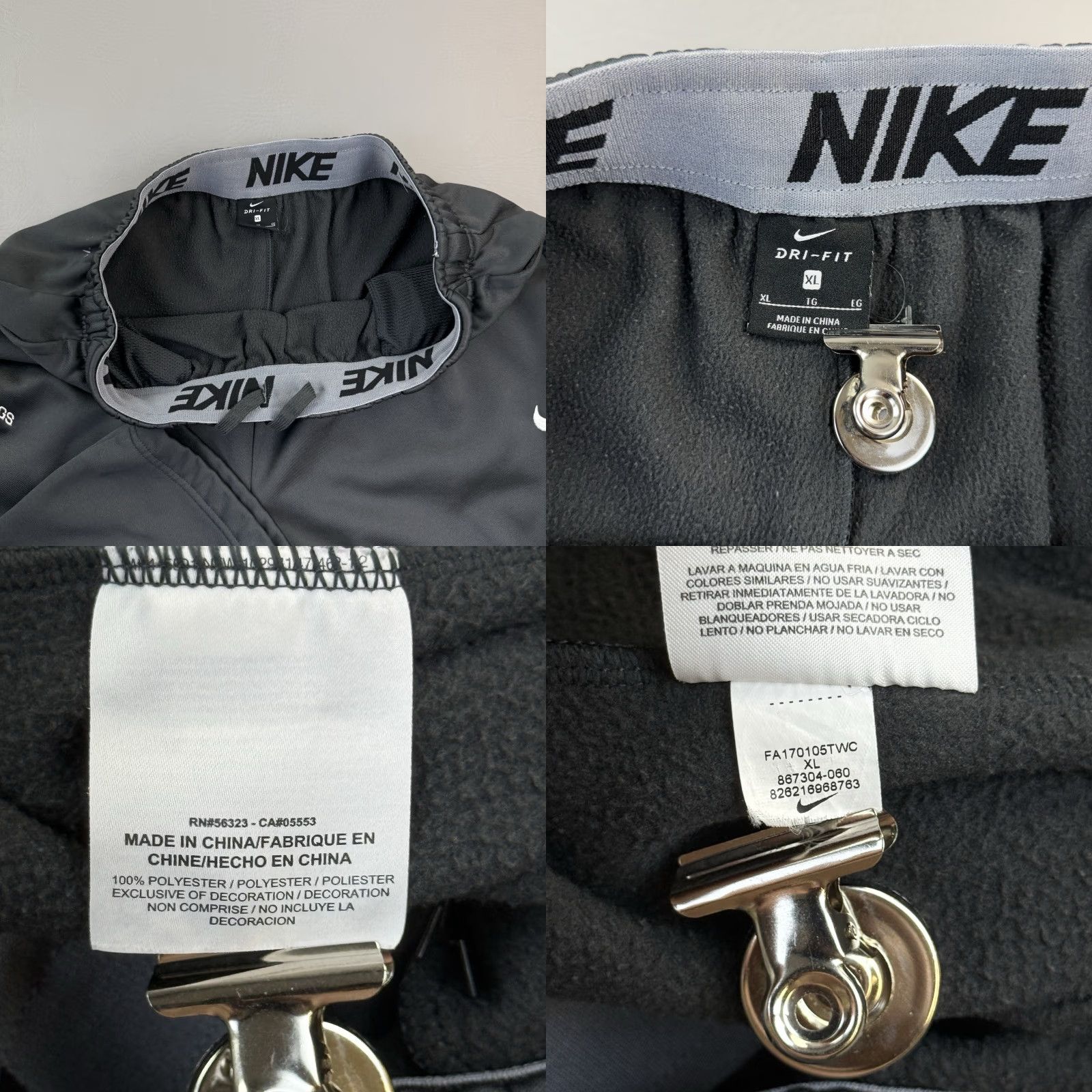 Nike Nike Pants Women's XL Gray Therma Fit Barton College Bulldogs Basketball Warm Up Size 40" / US 18 - 8 Thumbnail