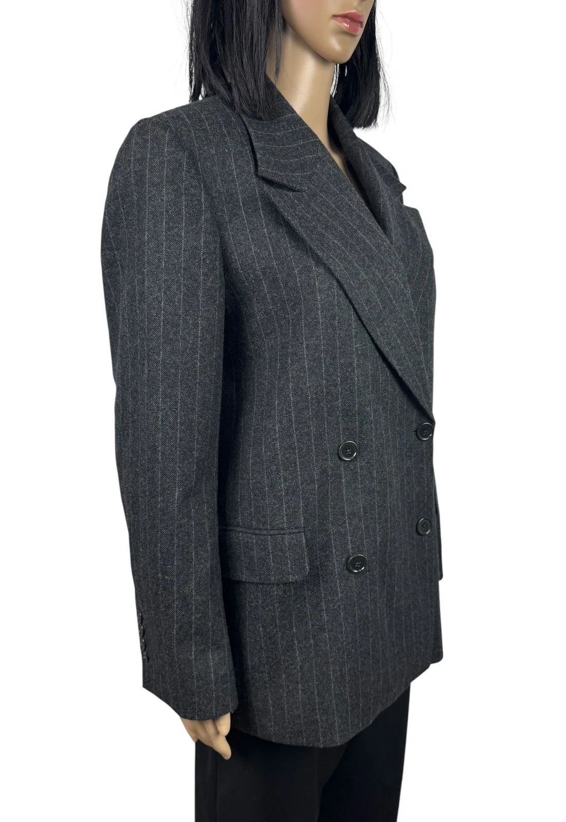 A Day's March A Day’s March Inu Double Breasted Wool Blazer Striped Size XS / US 0-2 / IT 36-38 - 3 Thumbnail