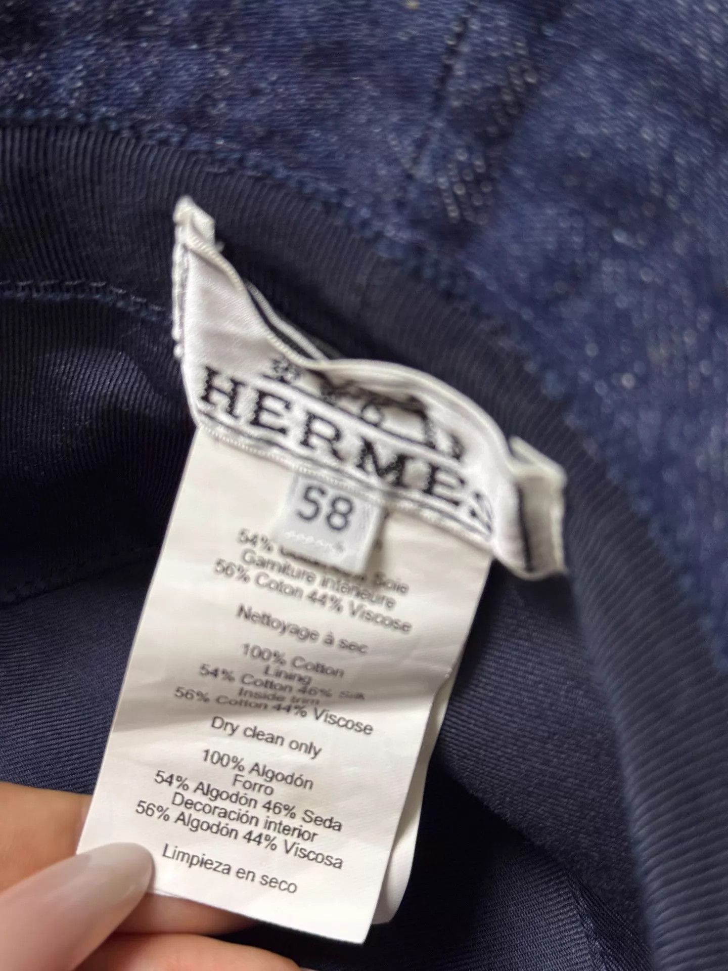 Hermes Hermès Denim Fisherman Hat 58 99 New Size ONE SIZE - 3 Thumbnail