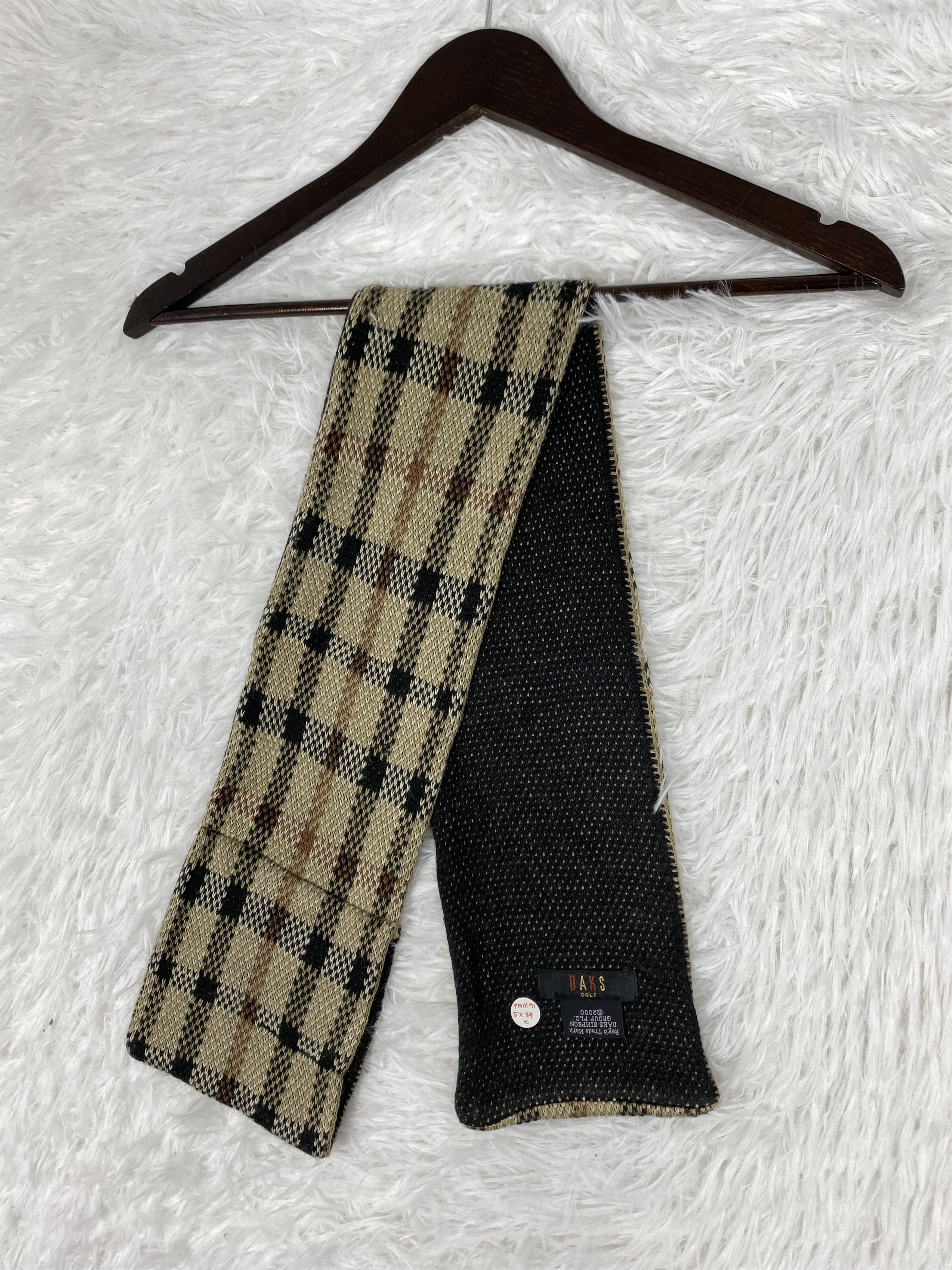 DAKS Vintage Dark Polkadot Scarf / Muffler Neckwear PM0191 Size ONE SIZE - 3 Thumbnail