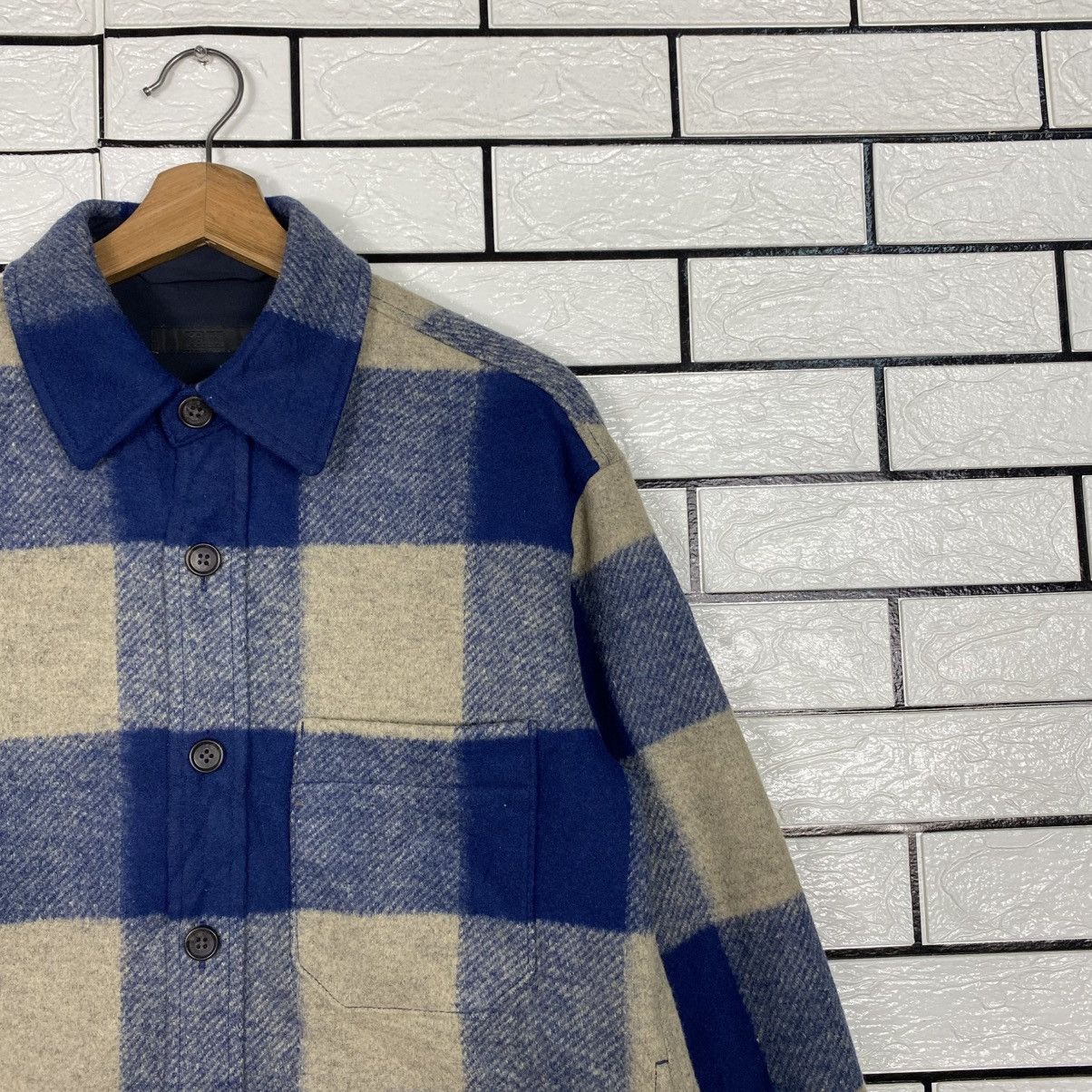 Japanese Brand 📌Vintage Wool Button Jacket Uniqlo Tartan Issey Miyake Size US S / EU 44-46 / 1 - 7 Thumbnail