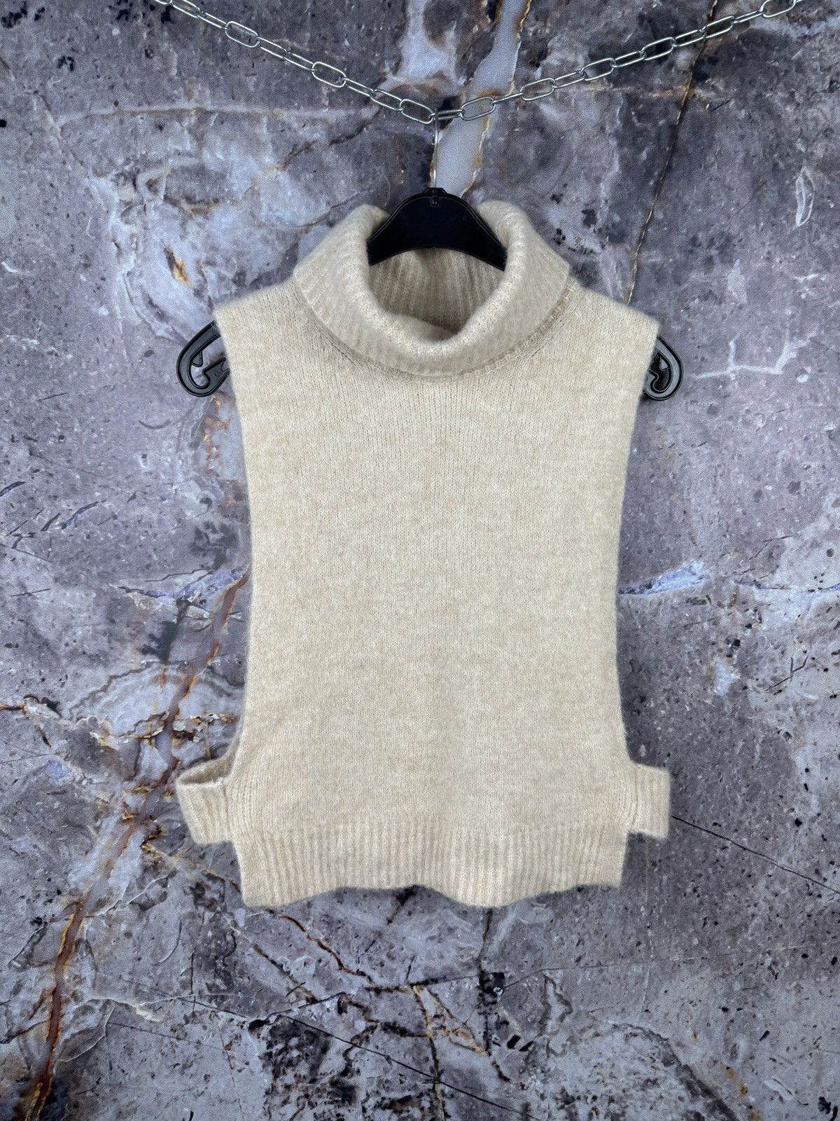 Bellerose Bellerose Womens Cream Sleeveless Turtleneck Vest Size S / US 4 / IT 40 - 1 Thumbnail