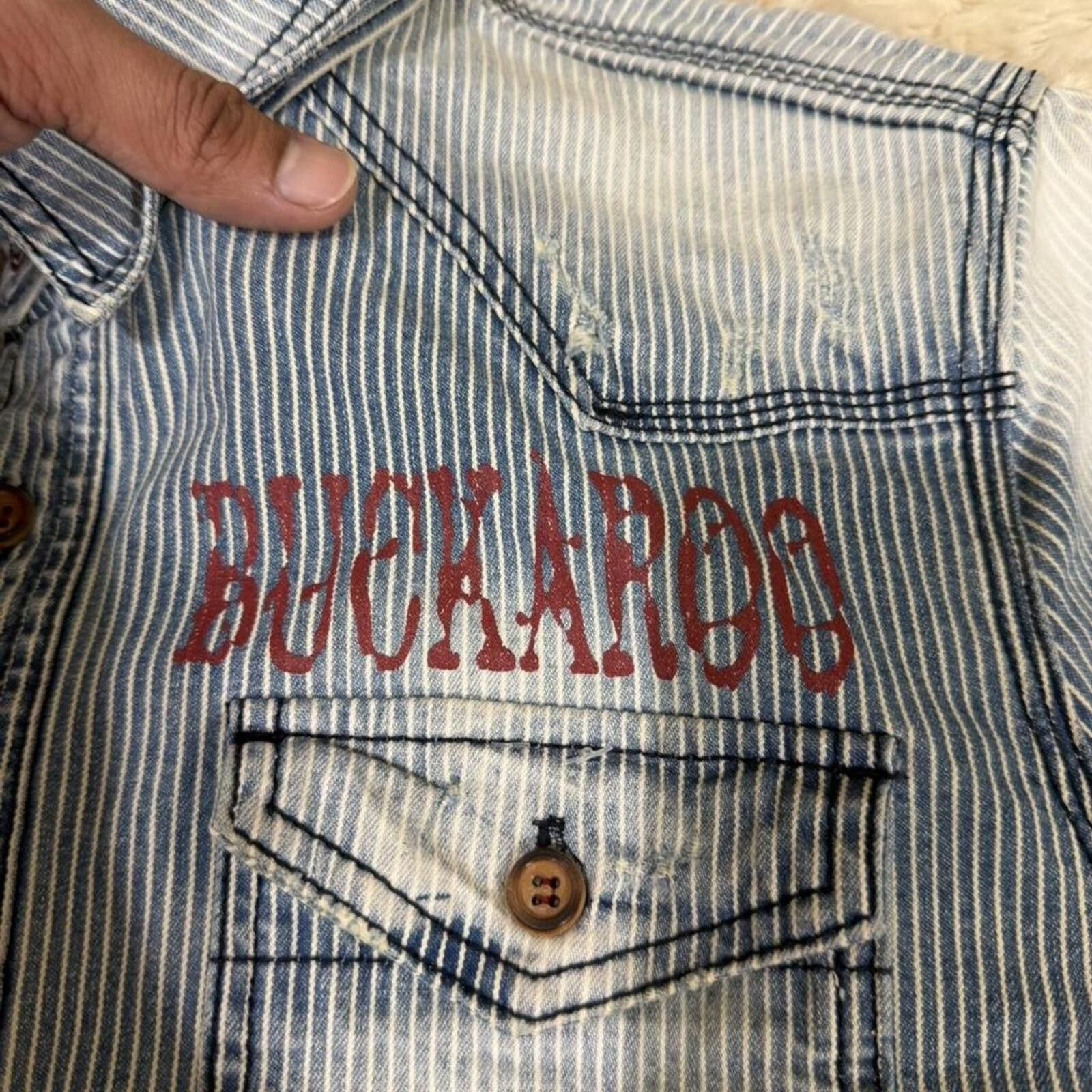 Ed Hardy Vintage Rare Buckaroo blue jacket style button up shirt Size US L / EU 52-54 / 3 - 5 Thumbnail