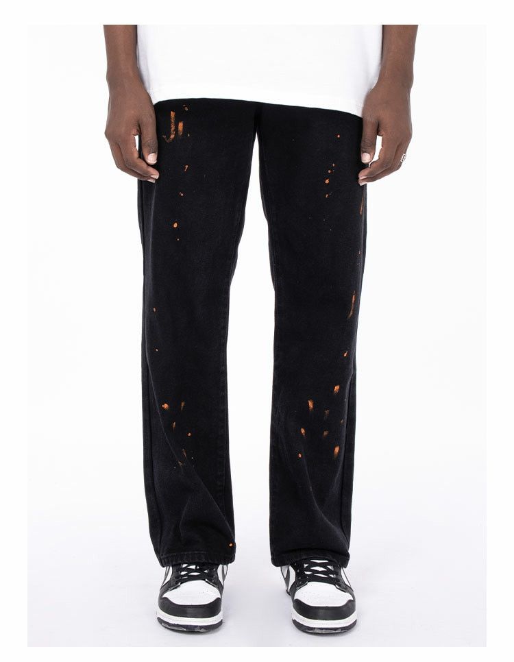 skate hiphop workwear paint jeans