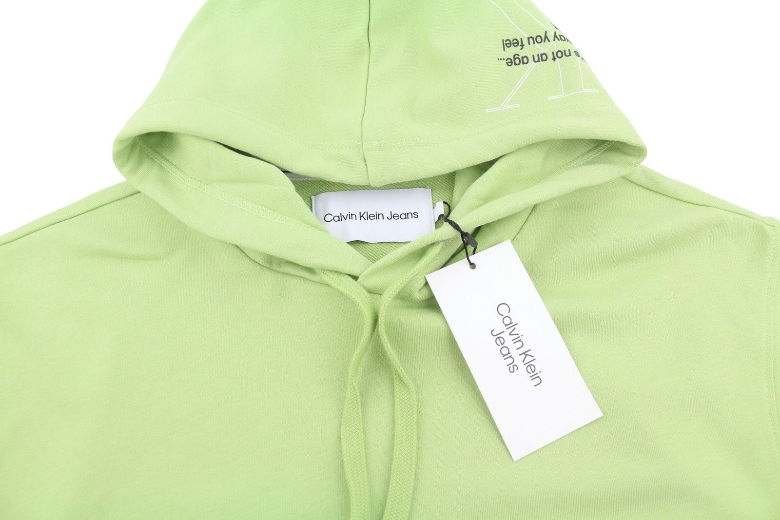 Calvin Klein M Jaded Green Logo Pullover Hoodie 87440 Size US M / EU 48-50 / 2 - 4 Thumbnail