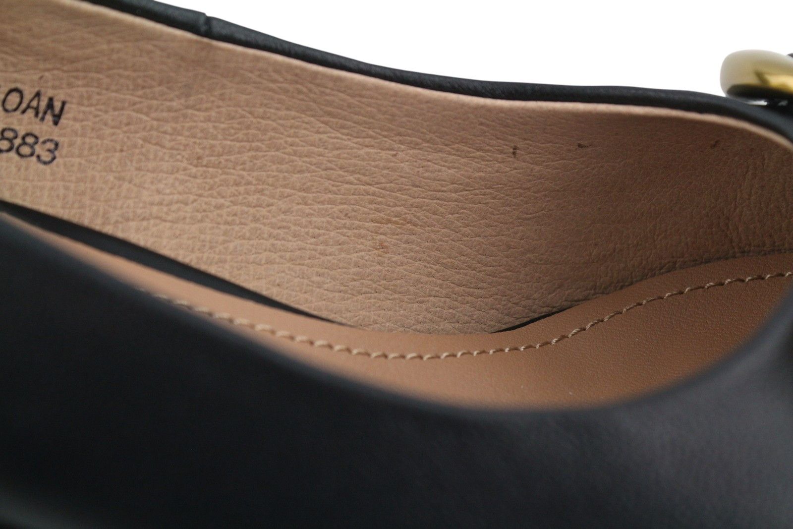 Other BIBI LOU DENNIS EU39 Black Leather Square Gold Tone 87565 Size US 8 / IT 38 - 12 Thumbnail