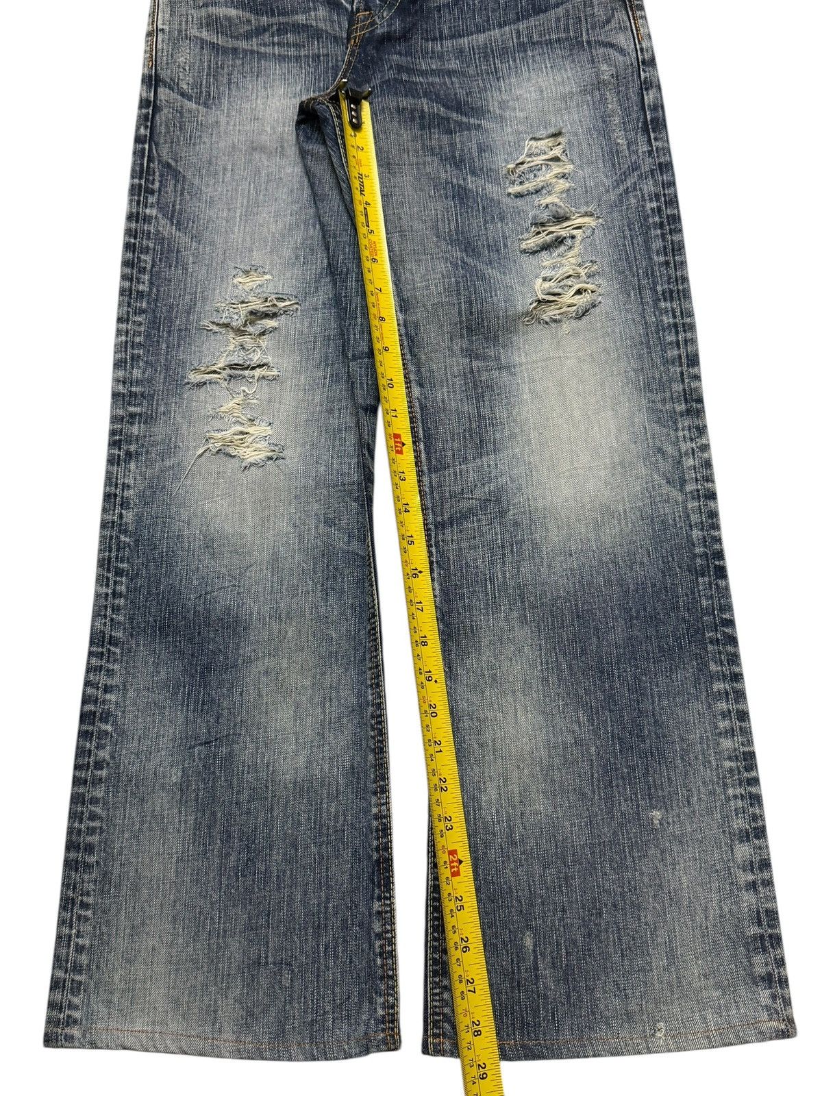 Edwin Vintage 90s Edwin 503 Faded Wash Distressed Wide Leg Baggy Size US 32 / EU 48 - 11 Thumbnail