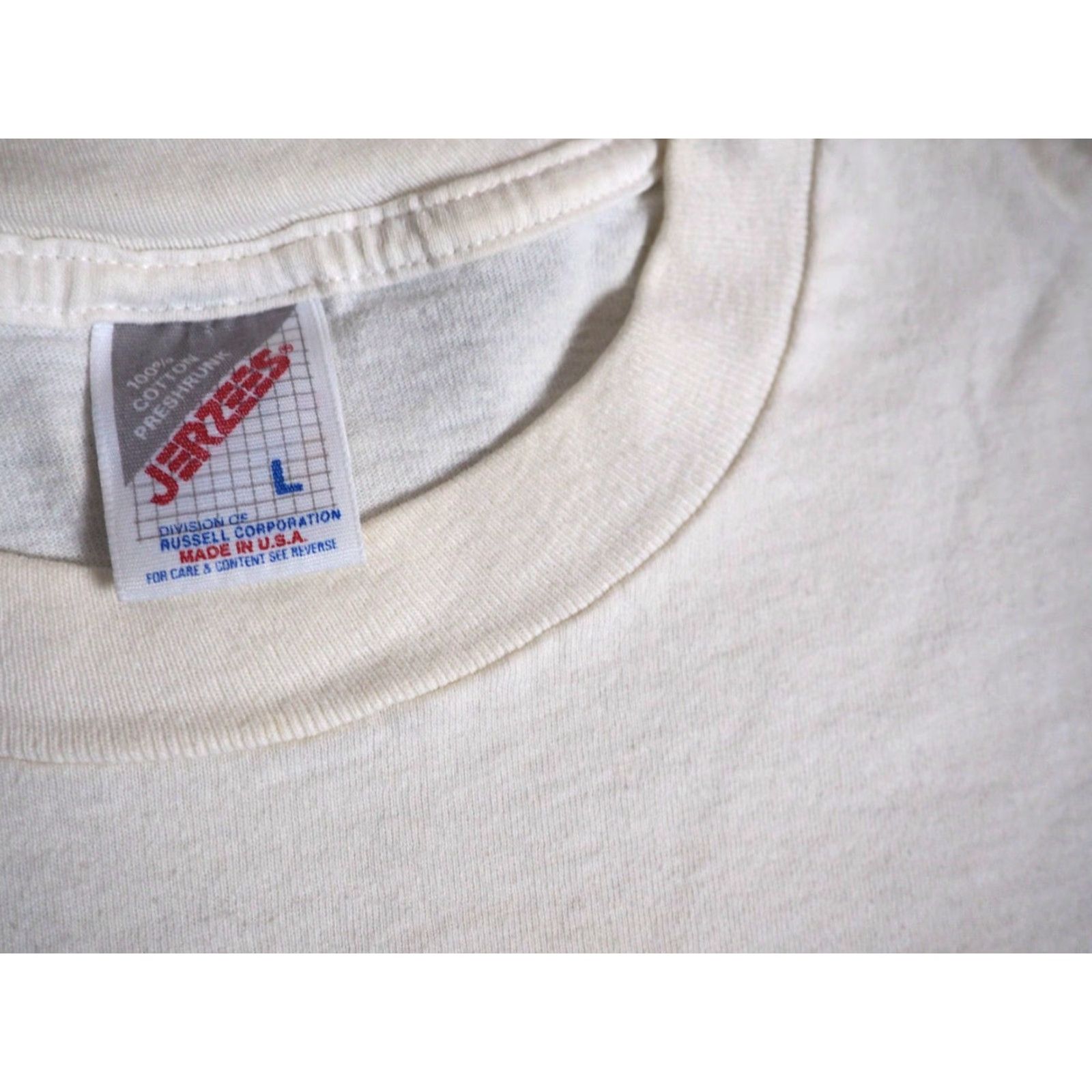 Jerzees VTG 90s Jerzees Shoebox Dad Aging Humor Joke Art USA White Tee T-Shirt Mens L Size US L / EU 52-54 / 3 - 7 Thumbnail
