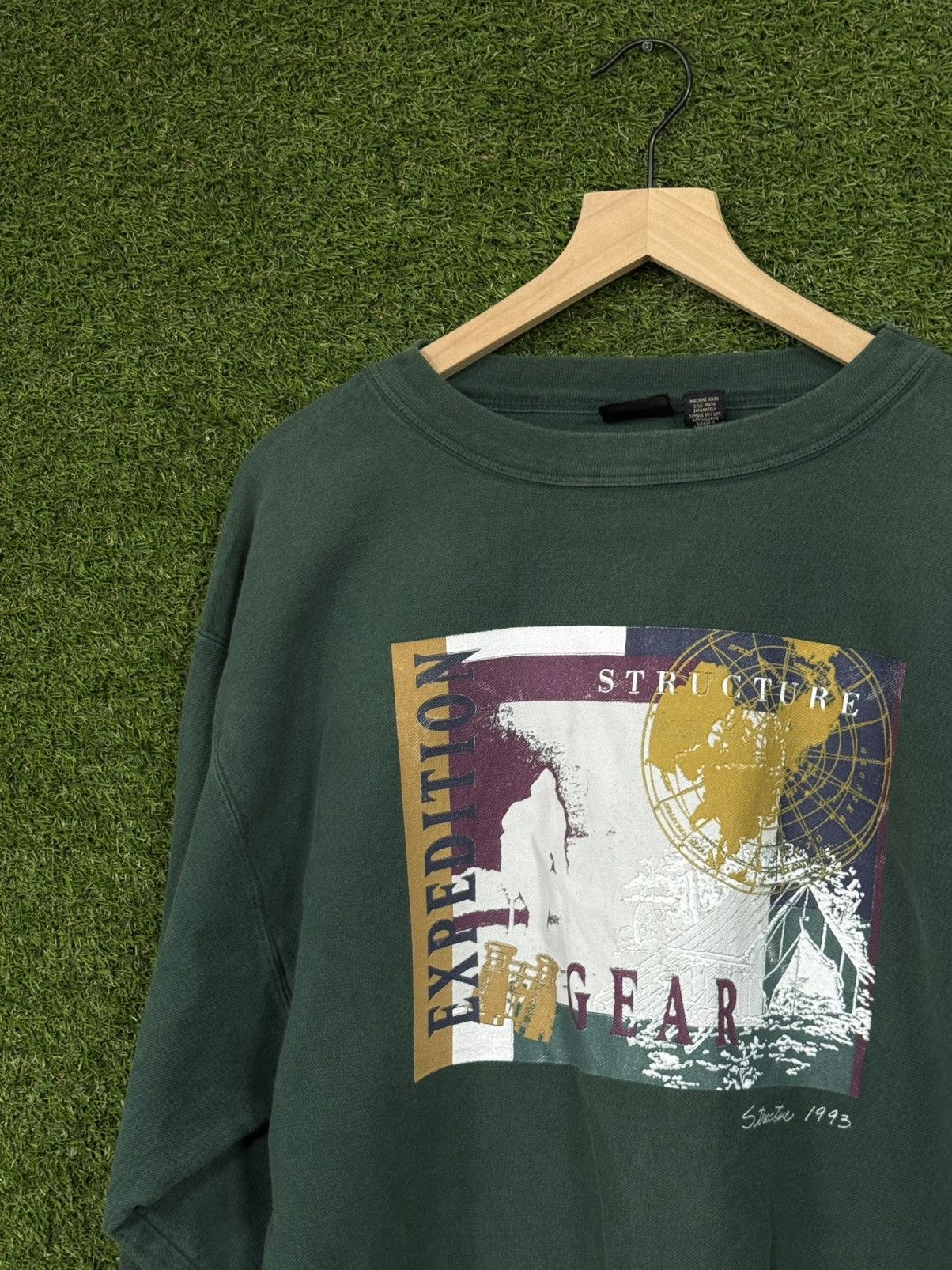Structure Vintage Structure Heavyweight Forest Green Sweatshirt Large Size US L / EU 52-54 / 3 - 2 Thumbnail