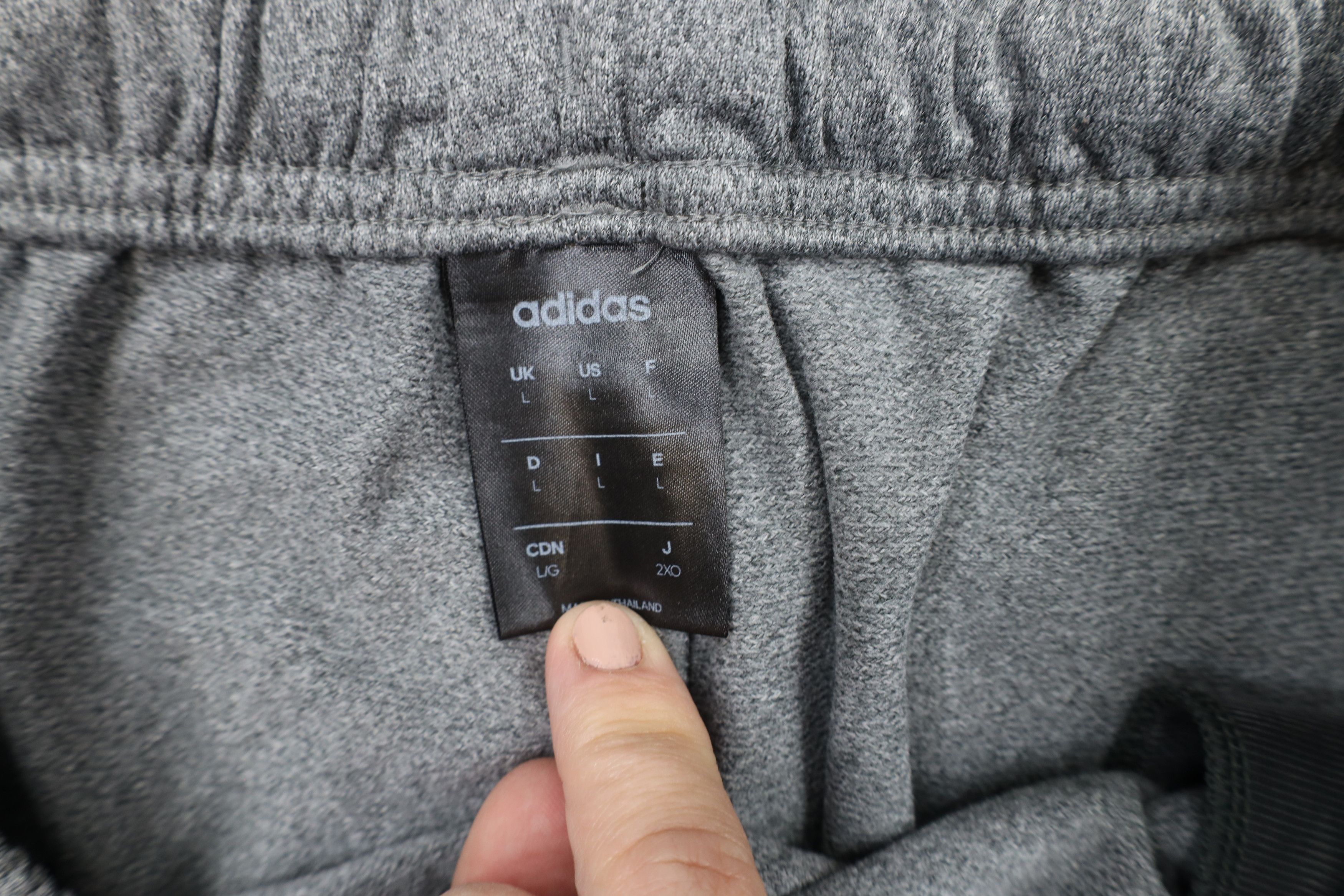 Adidas × Vintage Vintage Adidas Striped Wide Leg Sweatpants Heather Gray Size US 36 / EU 52 - 7 Thumbnail
