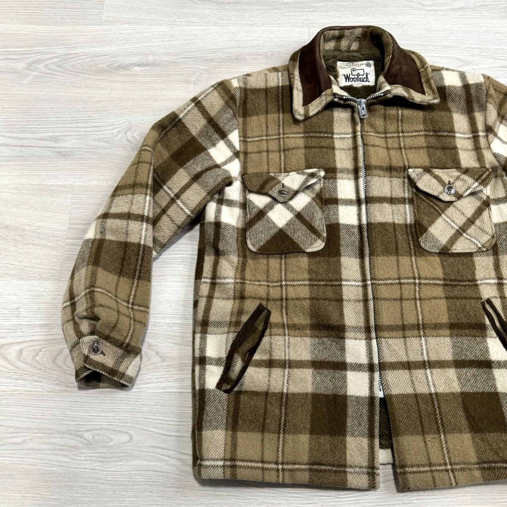 Vintage VINTAGE Woolrich Coat or Jacket Wool Plaid 3-in-1 Wool Blanket Lined Mid-Length Brown Mens M Size US M / EU 48-50 / 2 - 2 Thumbnail