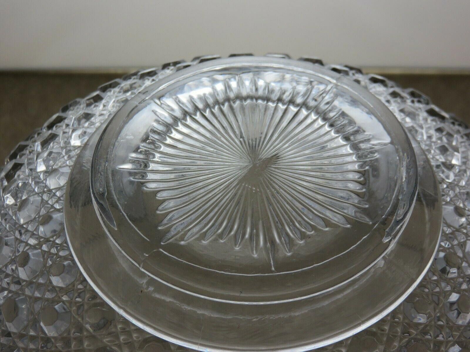 The Unbranded Brand Antique Pressed Glass Fruit Salad Bowl Silver Plated Rim Size ONE SIZE - 6 Thumbnail