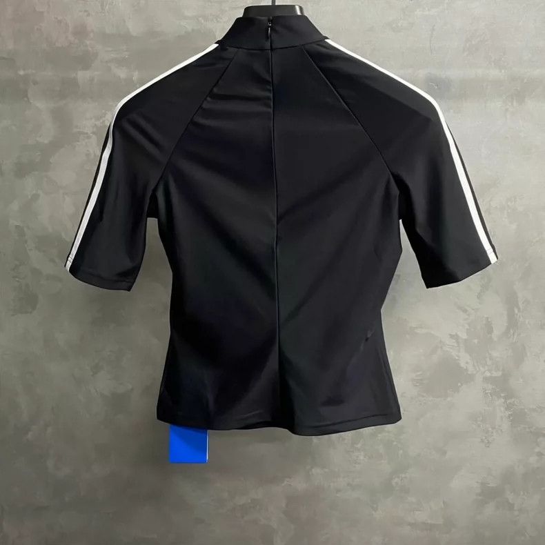 Balenciaga Balenciaga Black printed logo cycling jacket short sleeve Size XS / US 0-2 / IT 36-38 - 2 Thumbnail